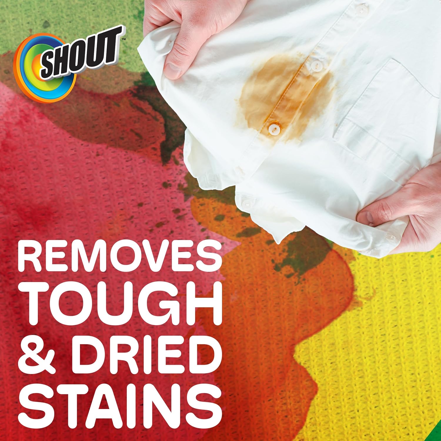 SHOUT Advanced Laundry Stain Remover Gel for Clothes Laundry, Breaks Down Stubborn, Dried-in, and Tough Stains, 22oz Spray, Pack of 3 (Packaging May Vary)
