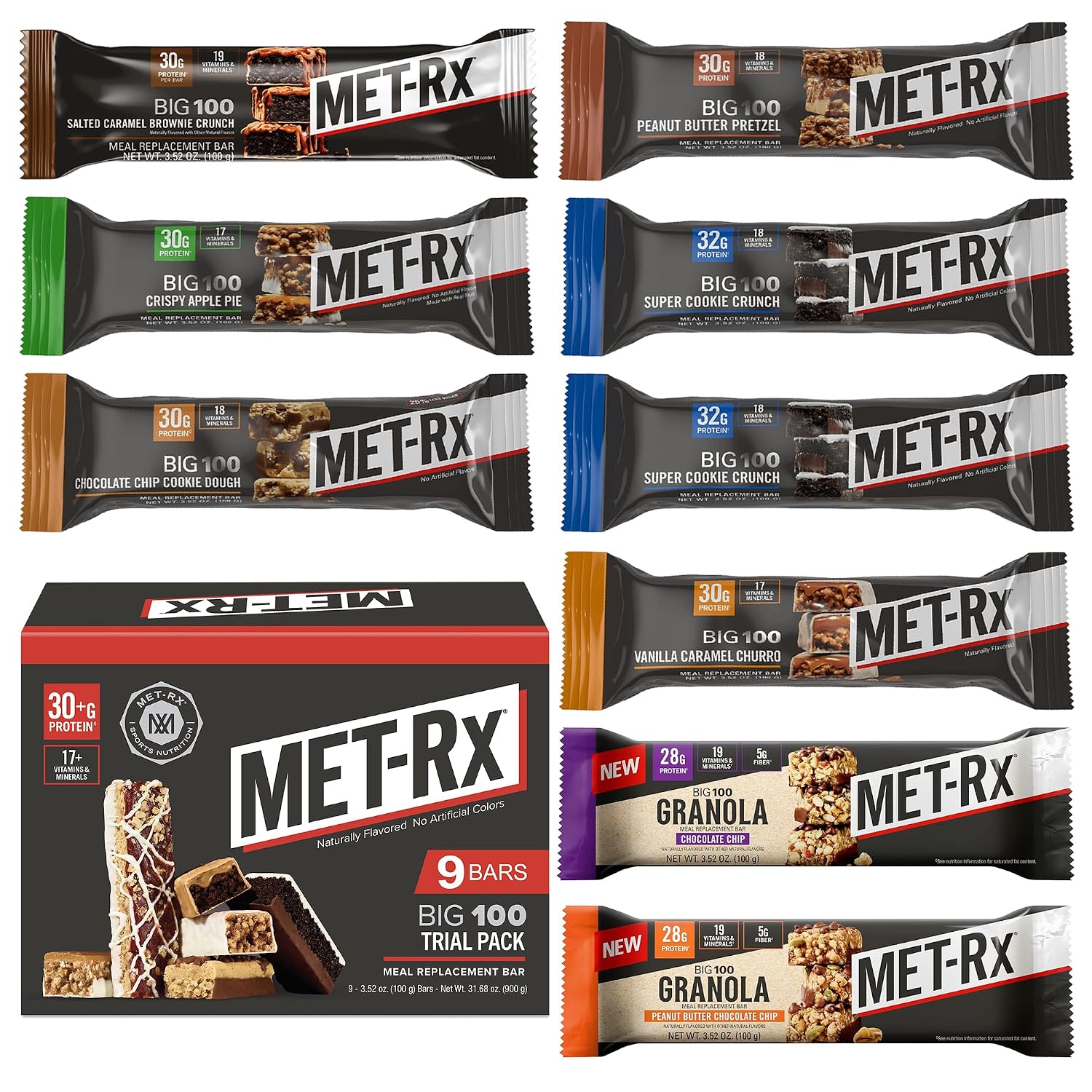 MET-Rx Protein Plus Bar, Great as Healthy Meal Replacement, Snack, and Help Support Energy, Gluten Free, Peanut Butter Cup, With Vitamin A, Vitamin C, and Zinc to Support Immune Health, 85 g,9 Count | Great as Healthy Meal Replacement, Snack, and Help Su…