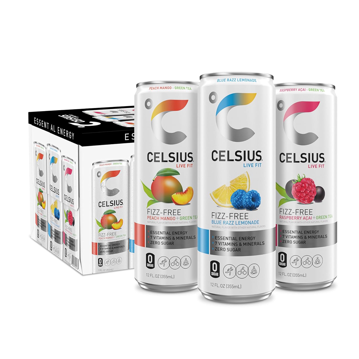 CELSIUS Sparkling Cola, Sugar Free Energy Drink, 12 Fl Oz (Pack of 12)