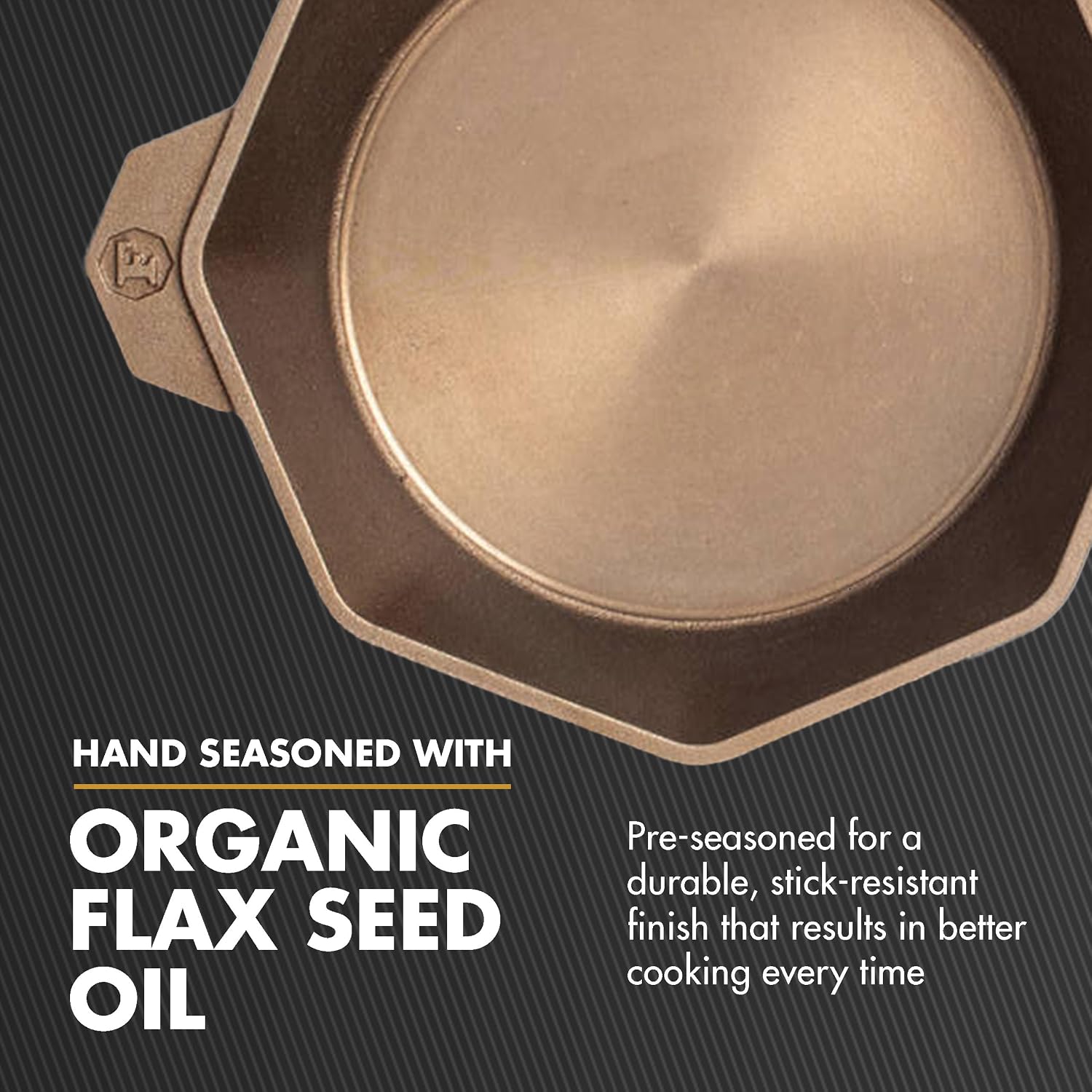 FINEX 12" Cast Iron Skillet with Lid, Versatile Cast Iron Pan, Cooking Pan Enhances Food Taste, Non-Stick Skillet, Modern Heirloom, Pre-Seasoned with Flaxseed Oil