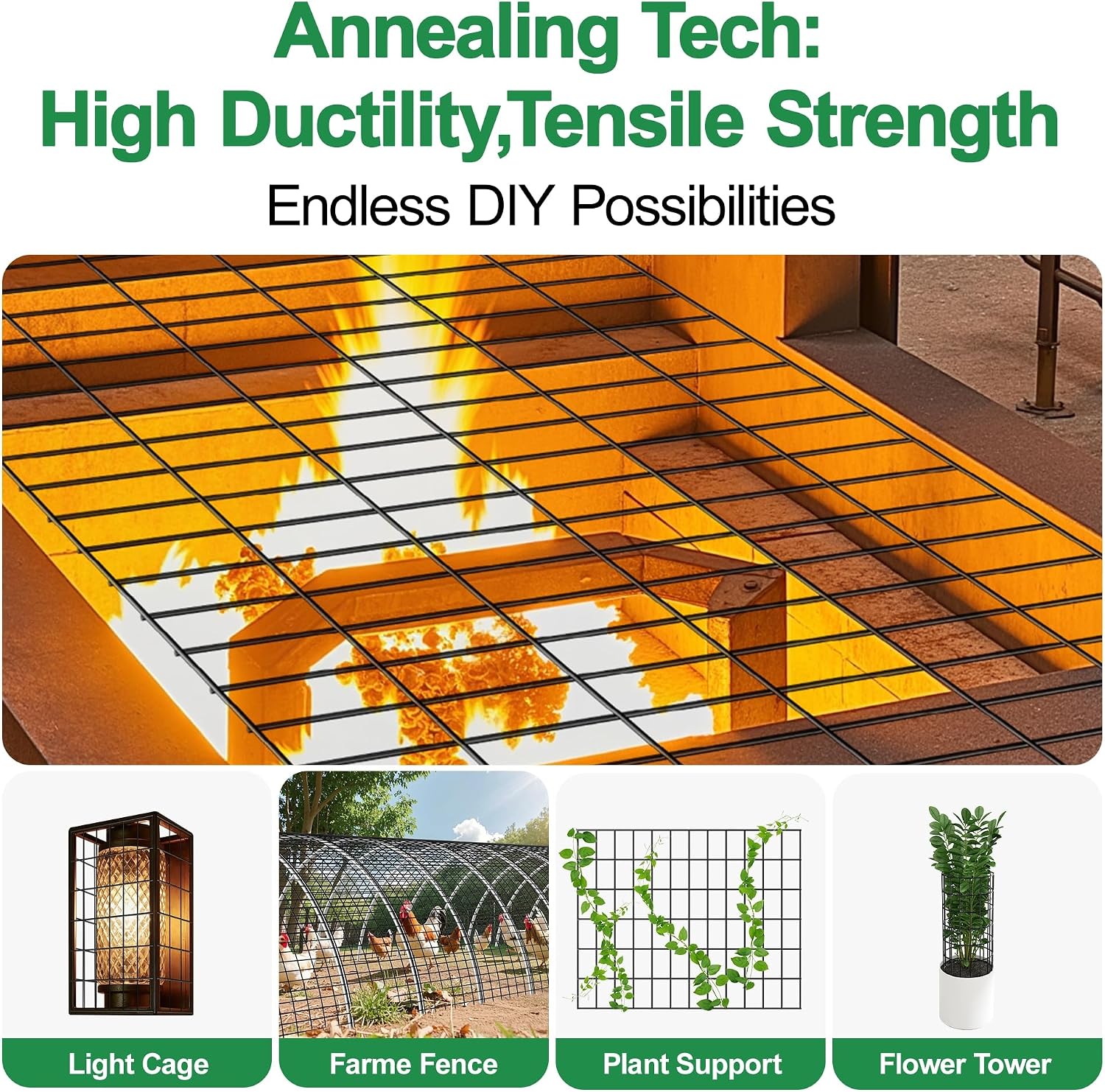 Amagabeli Hardware Cloth 1/2 inch 36 x 100 ft 19 Gauge Chicken Wire Fence Hot-Dipped Galvanized After Welding Welded Wire Fencing Mesh Roll Garden Plant Support Poultry Rabbit Cage Snake Gopher