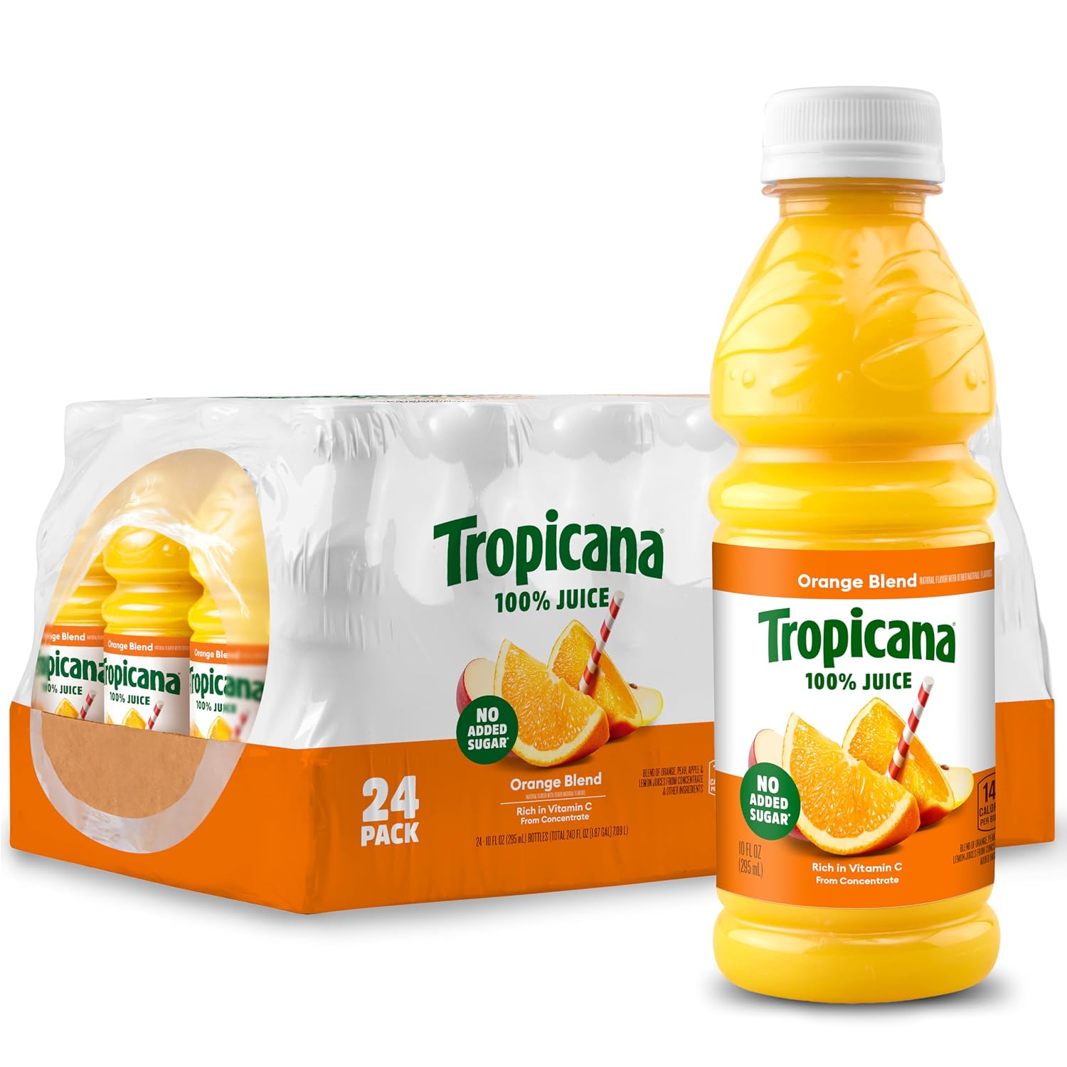 Tropicana Pineapple Peach Mango 100% Juice, 24-pack, 10 fl oz bottles