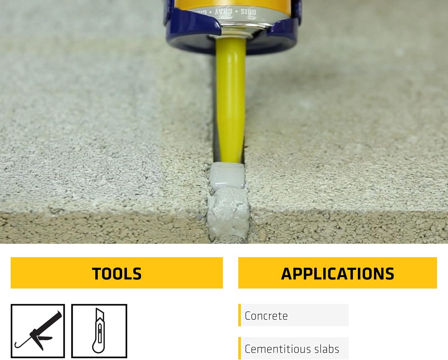 SIKA Sikaflex Self-Leveling Sealant, Gray Polyurethane, Fast Curing, for Concrete Expansion Joints, Waterproof, Paintable, Fills Cracks up to 1.5 in., 10.1 fl. oz Cartridge
