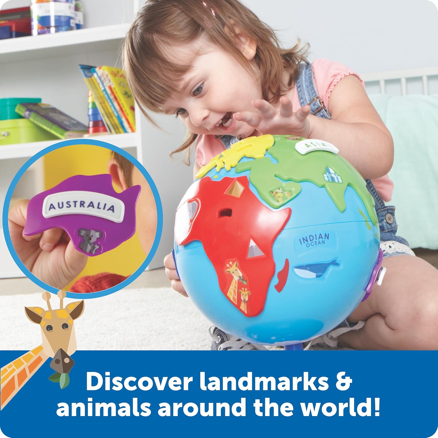 Learning Resources Puzzle Globe - Earth Montessori Toys, Preschool Classroom Must Haves, STEM World Puzzles, Educational Geography Games