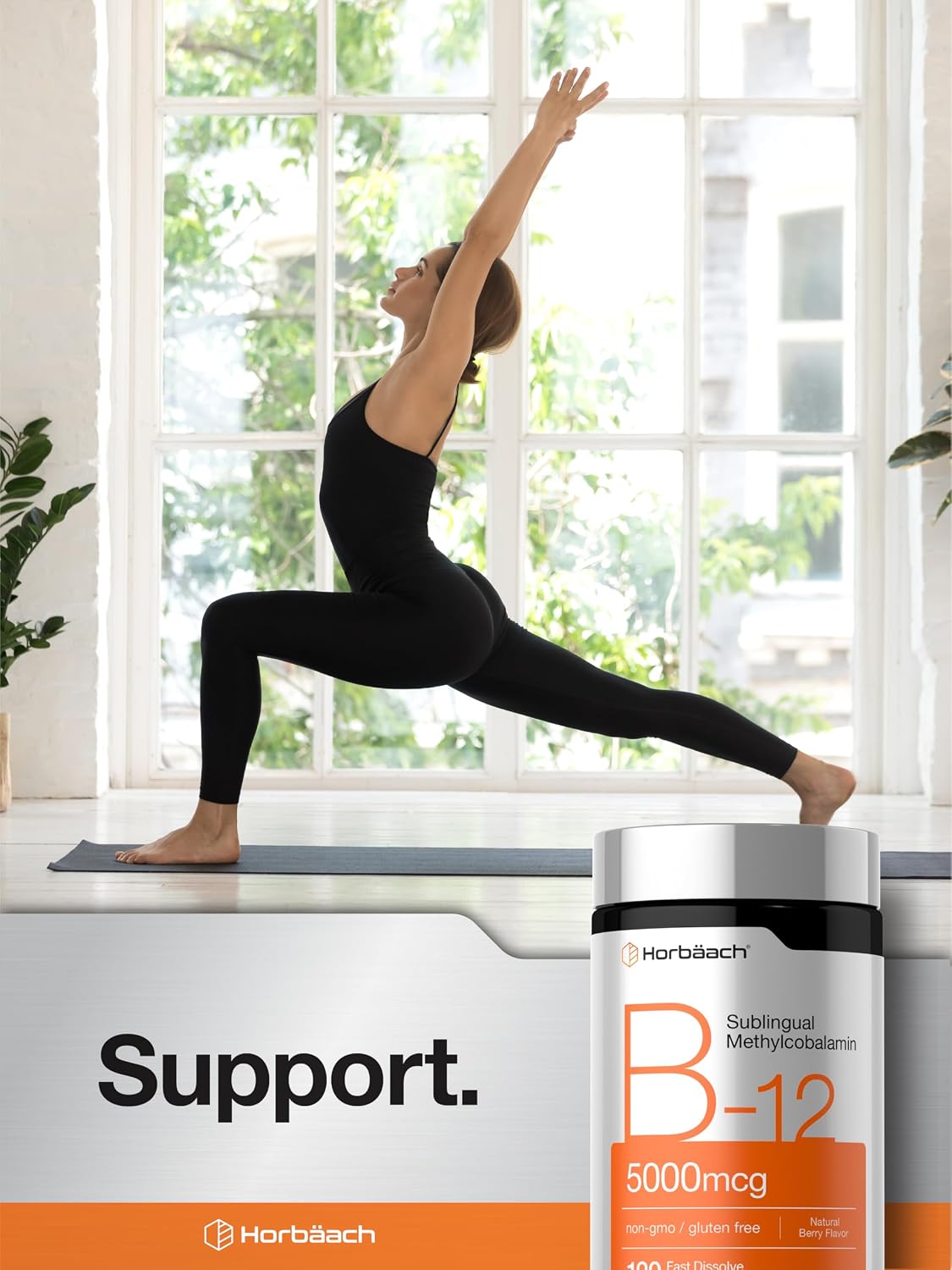 Horbäach B12 Vitamin 5000 mcg | 120 Fast Dissolve Tablets