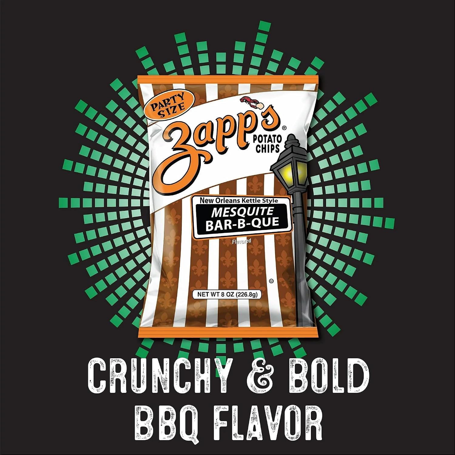 Zapp’s New Orleans Kettle-Style Potato Chips Hotter n Hot Jalapeno Flavor (2 oz Bags, 25 Count), Crunchy Chips with a Spicy Kick, Perfect On-The-Go, Gluten Free Snack