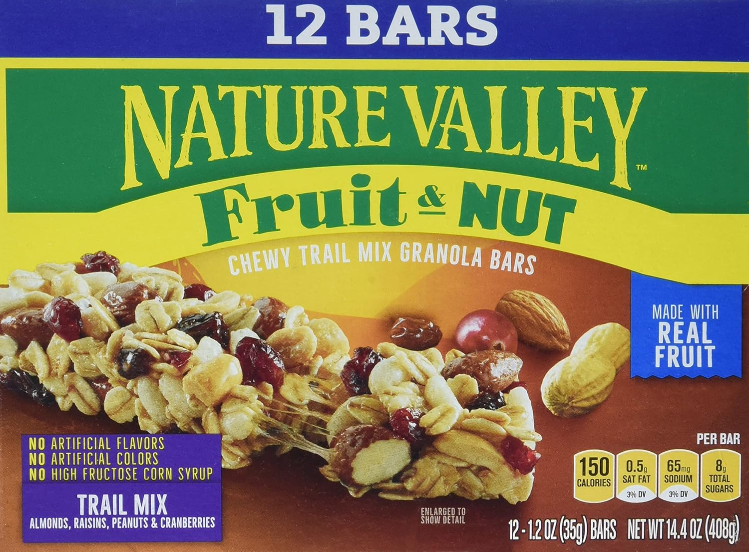Nature Valley Almond Raisin & Cranberry Chewy Fruit & Nut Bar, 15 ct