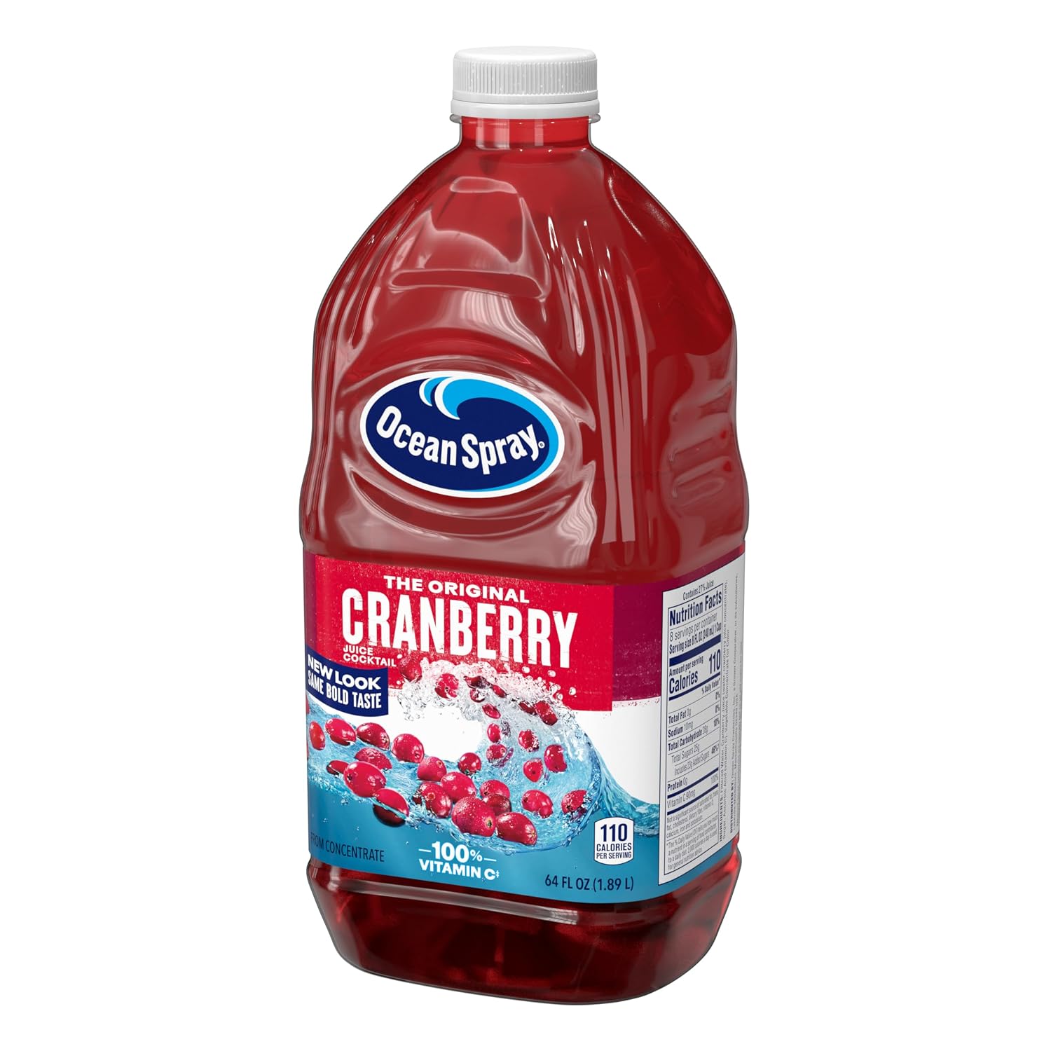 Ocean Spray® Cran-Apple™ Juice Drink, 64 Ounce Bottle, 8 Count | Ocean Spray® Cran-Apple™ Juice Drink, Made with Real Fruit Juice, 64 Fluid Ounce Bottle