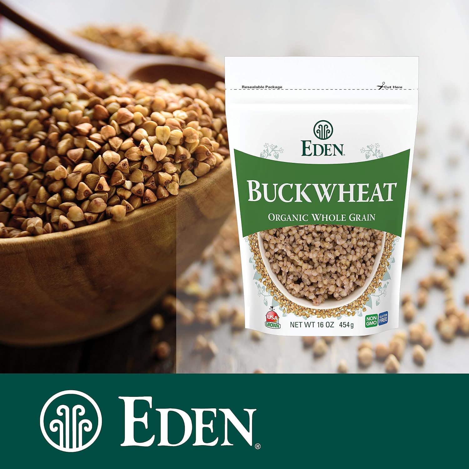 Eden Foods Organic Buckwheat Hulled Whole Grain, 16 OZ