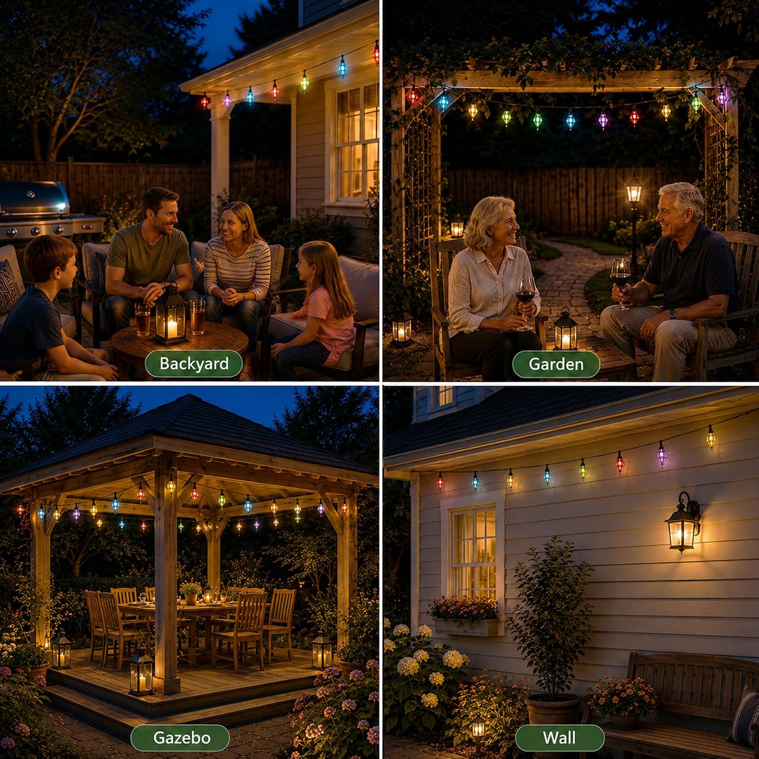 Vigdur Pineapple String Lights, 10FT Multicolor Patio Lights Outdoor