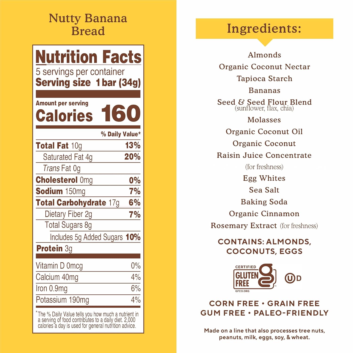 Simple Mills Soft Baked Dark Chocolate Almond Flour Bars, 5 ct, 1.19 oz each