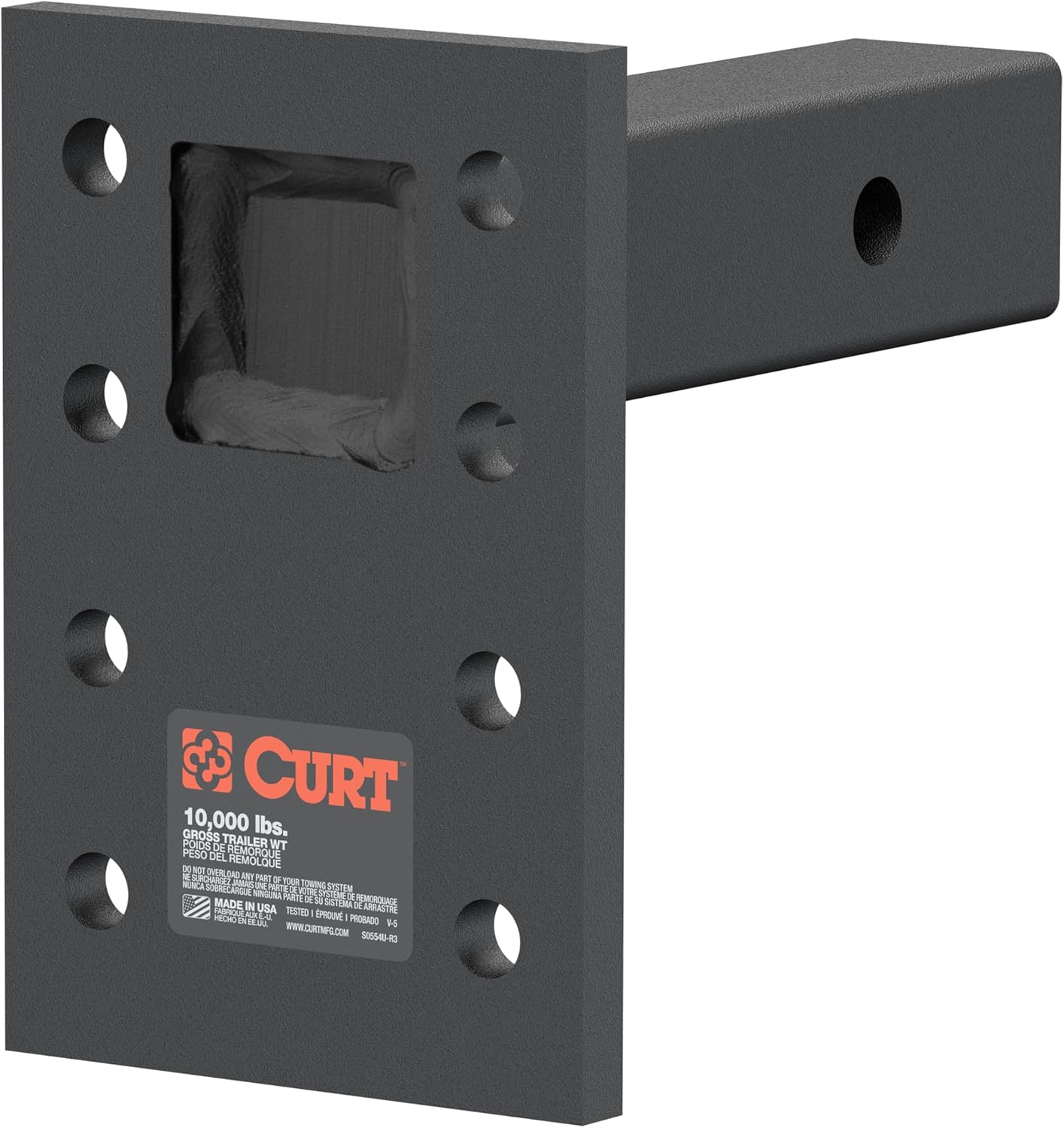 Curt Manufacturing 48323 7 in Plate 8 1/2 in Shank Pintle