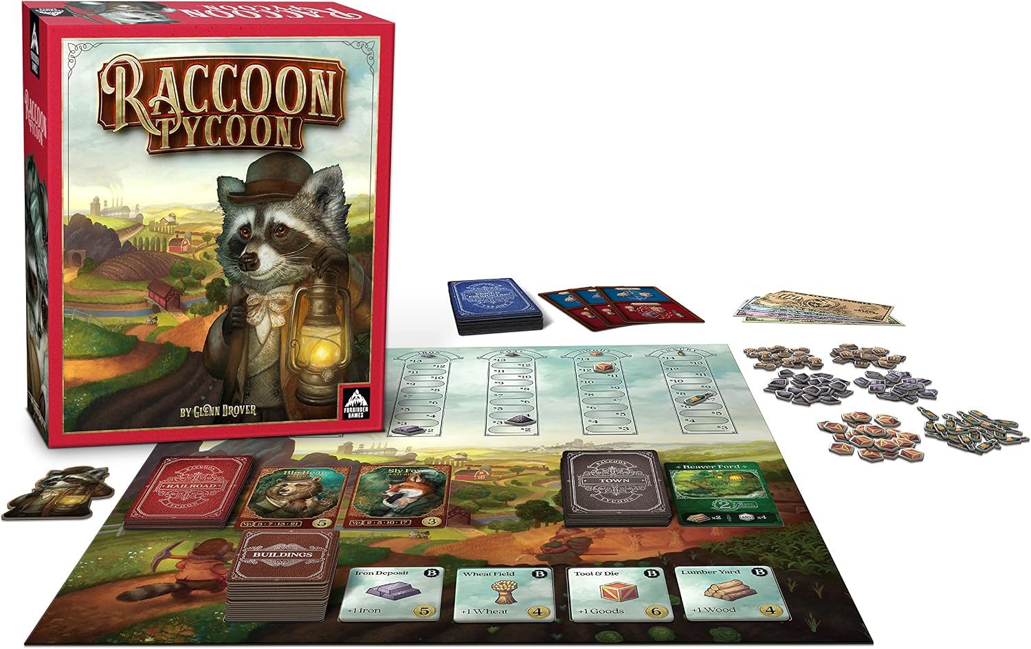 Raccoon Tycoon - Gateway Strategy Board Game for Adults and Family | Fast, Fun