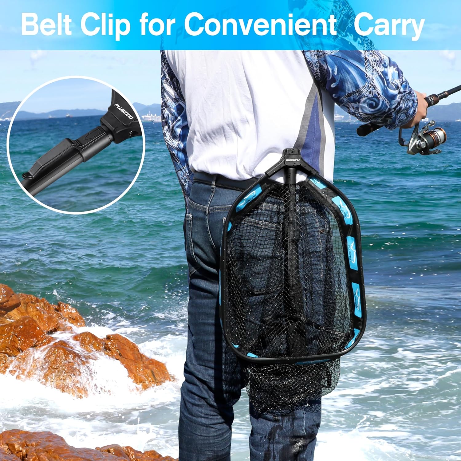 PLUSINNO Floating Fishing Net for Steelhead, Salmon, Fly, Kayak, Catfish, Bass, Trout Fishing