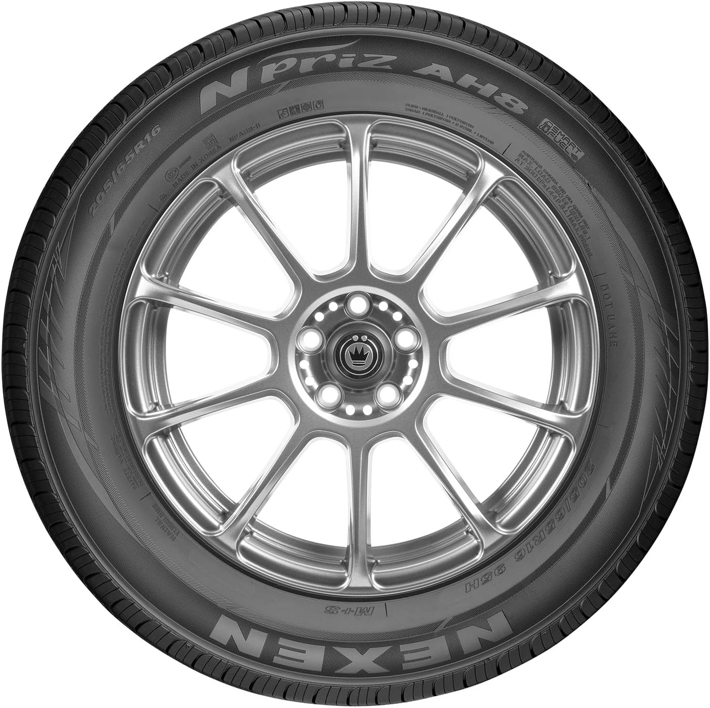 Nexen N'Priz AH8 All- Season Radial Tire-225/55R16 95V | Passenger Touring All Season Traction 95V Rated Standard Load Radial Construction Black Sidewall Tire