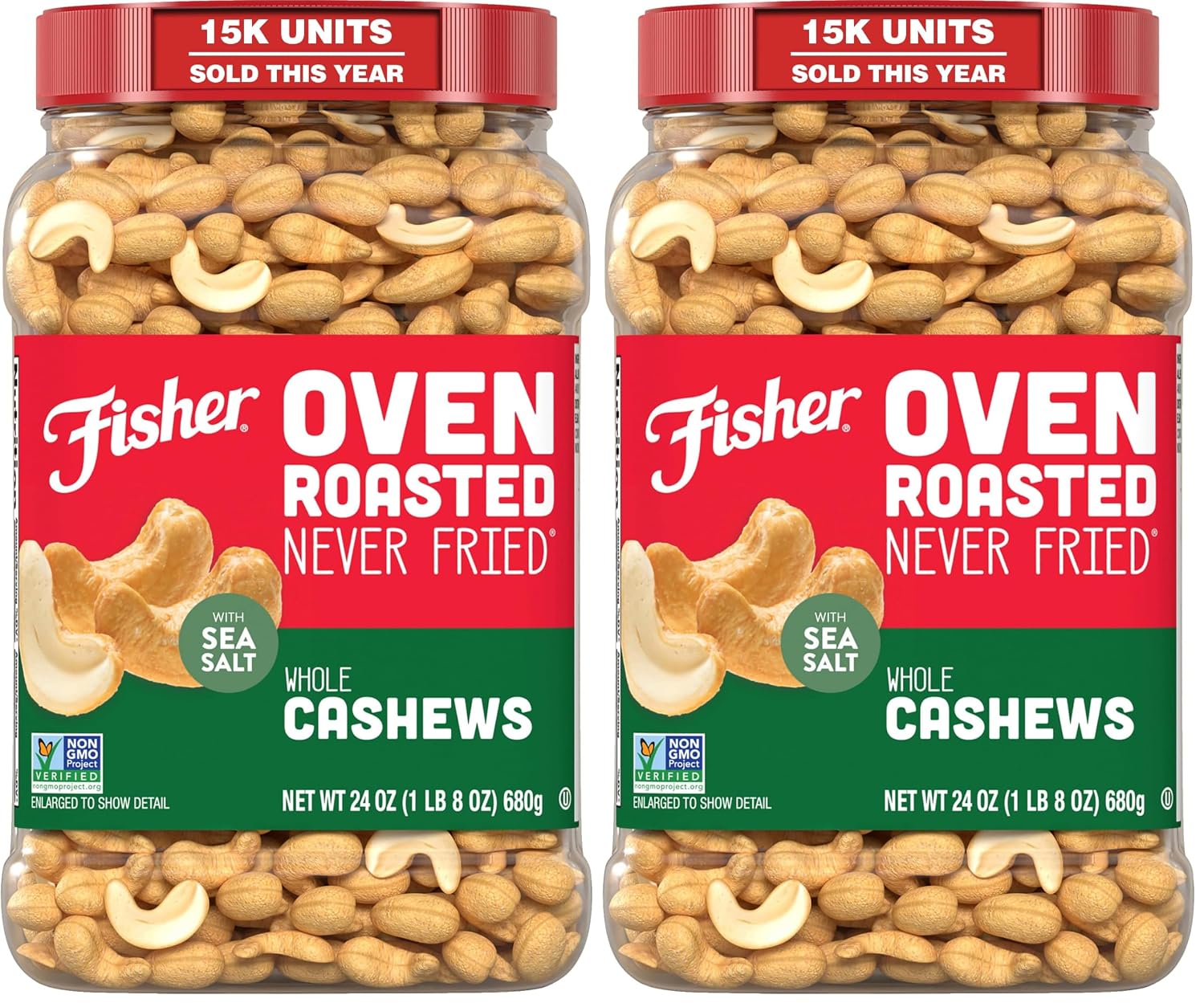 Fisher Oven Roasted Never Fried Deluxe Mixed Nuts, 24 Ounces