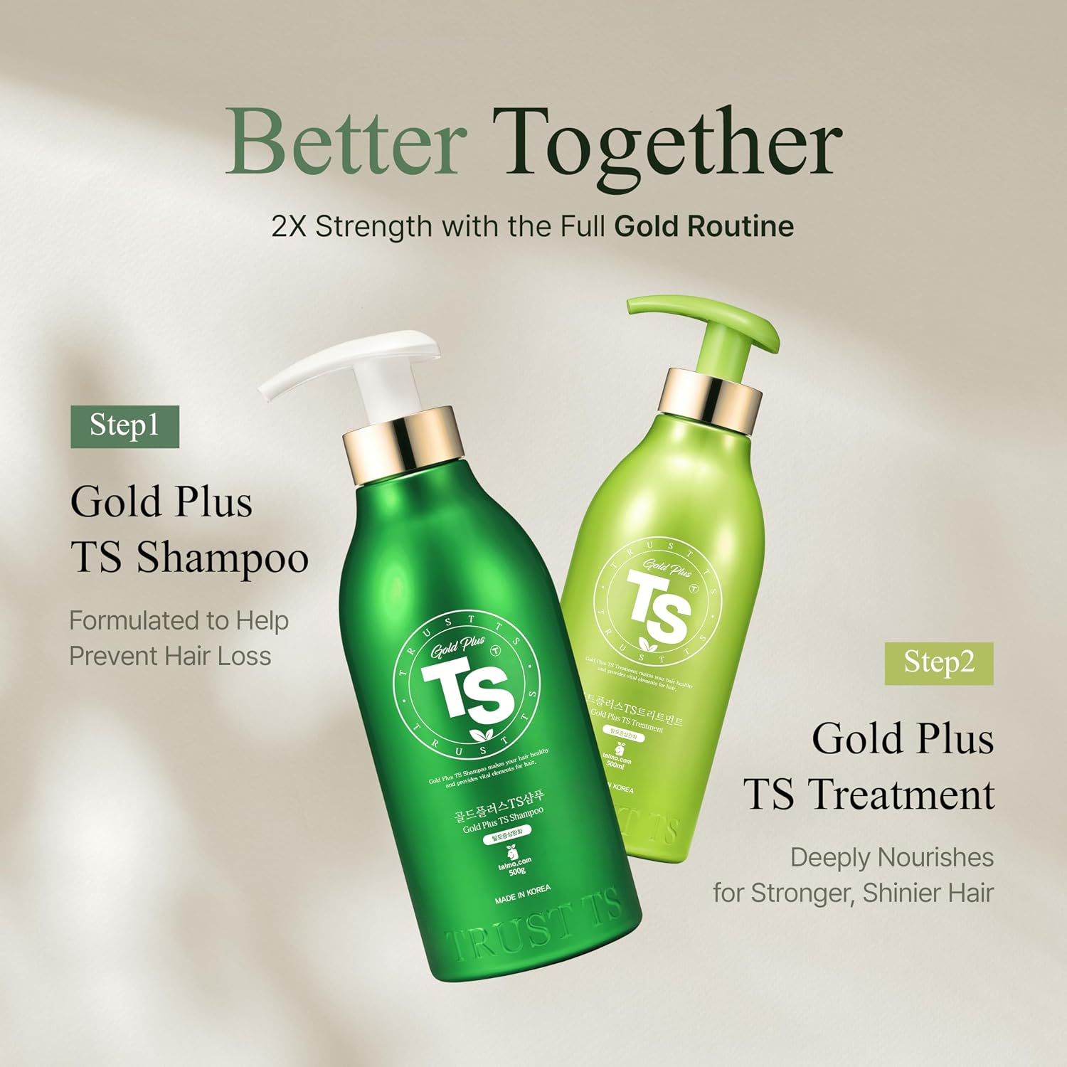 TS Gold Plus Shampoo | Hair Loss Shampoo with Biotin