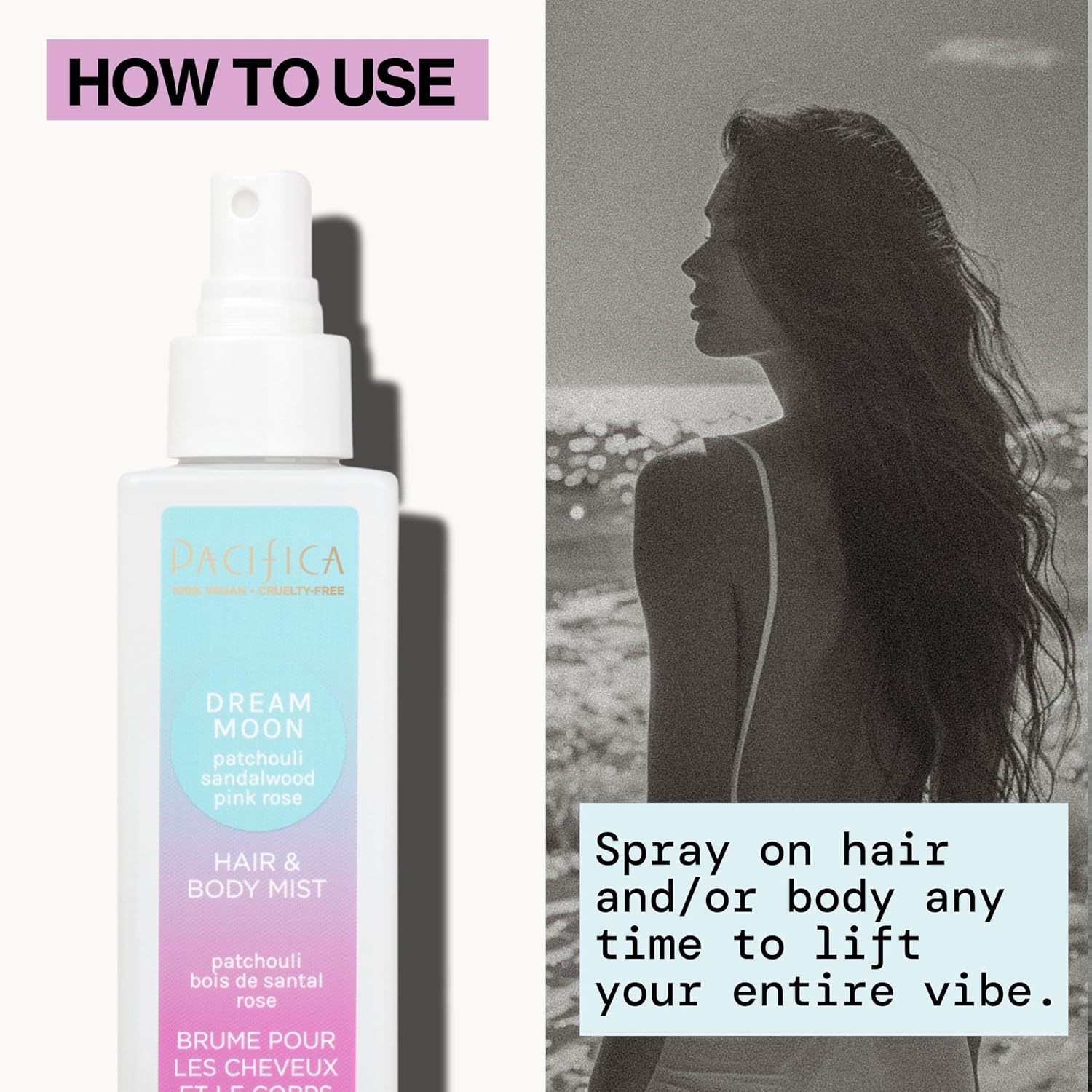 Pacifica Island Vanilla Hair Mist Perfume and Full Body Spray for Women - Fragrance Spray for A Mood-Lifting Experience, Paraben-Free, Clean Beauty No Alcohol, Vegan & Cruelty-Free, 6 oz oz
