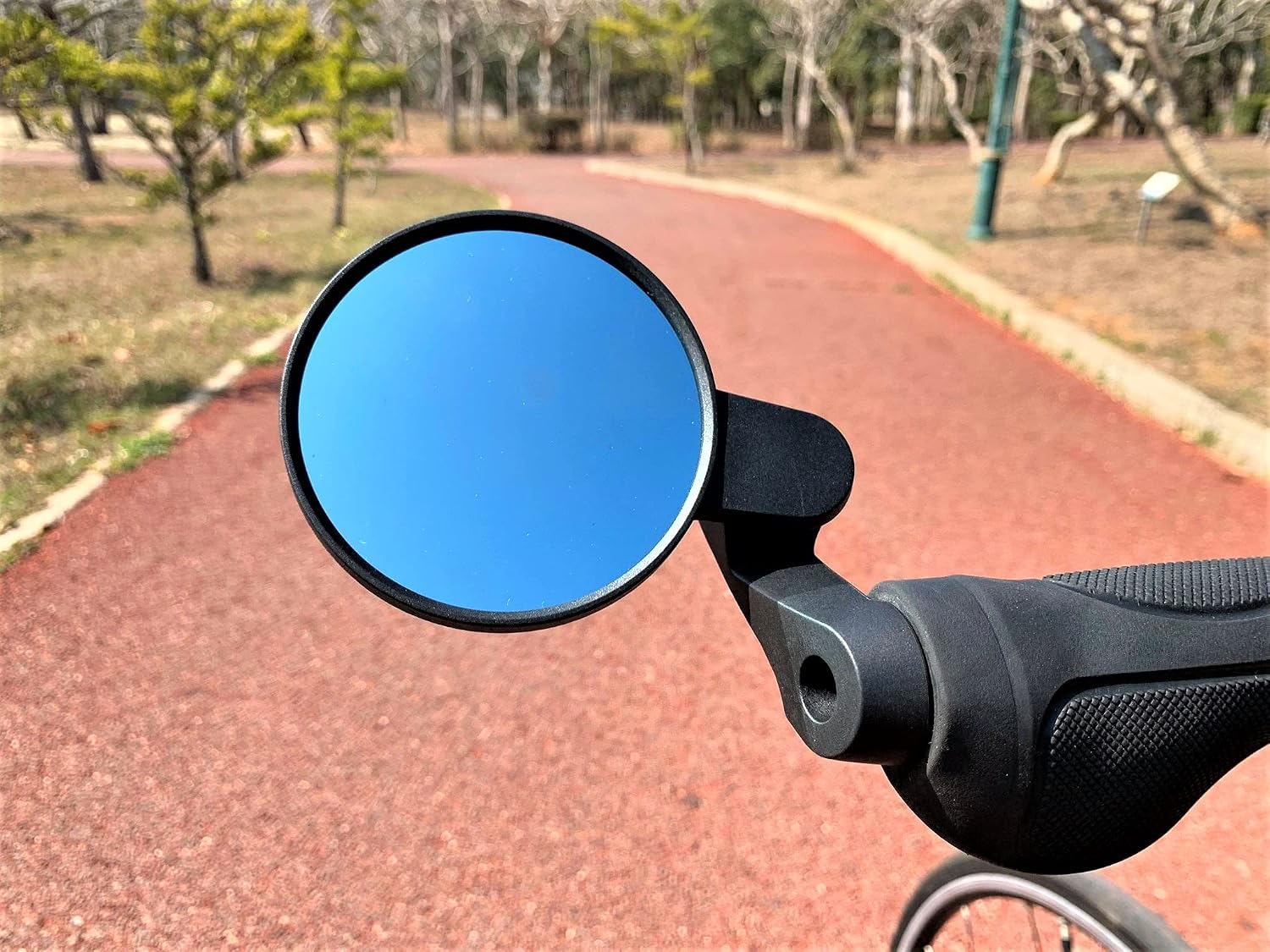 2022 New Bar End Bike Mirror, 80mm Crystal UHD Automotive Grade Glass Lens E-Bike Mirrors, Scratch Resistant, Safe Rearview Mirrors