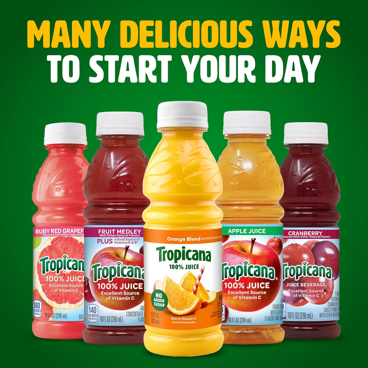Tropicana Pineapple Peach Mango 100% Juice, 24-pack, 10 fl oz bottles
