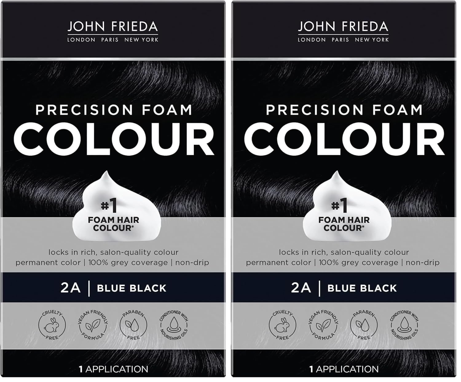 John Frieda Precision Foam Colour Light Natural Blonde 9N, 1 Application | Full Gray Coverage, Anti-Fade Color, Light Blonde Tone, Deep Saturation, Easy Foam Application
