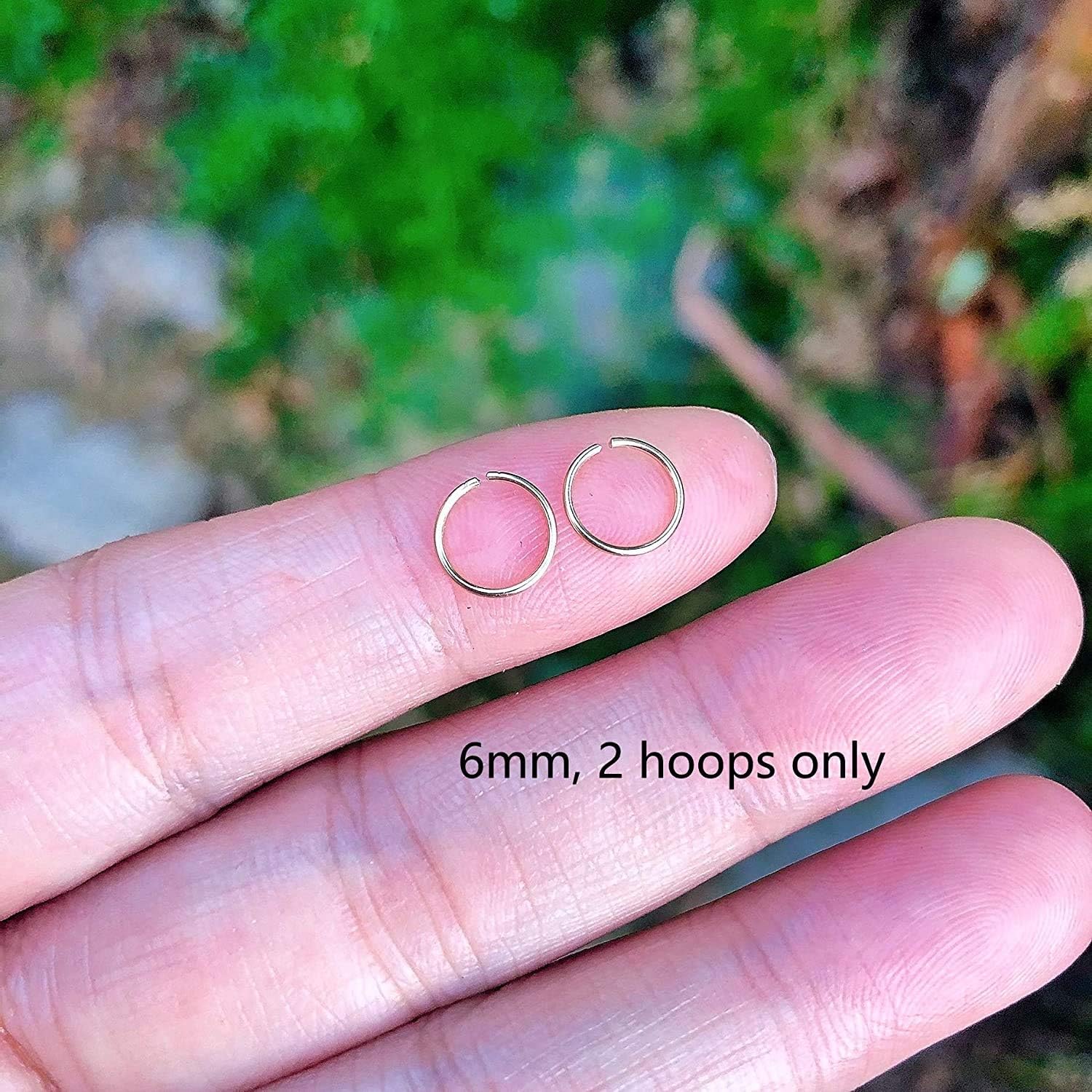 Small Gold or Sterling Silver Huggie Hoop Earrings for Women Cartilage Nose Helix Tragus