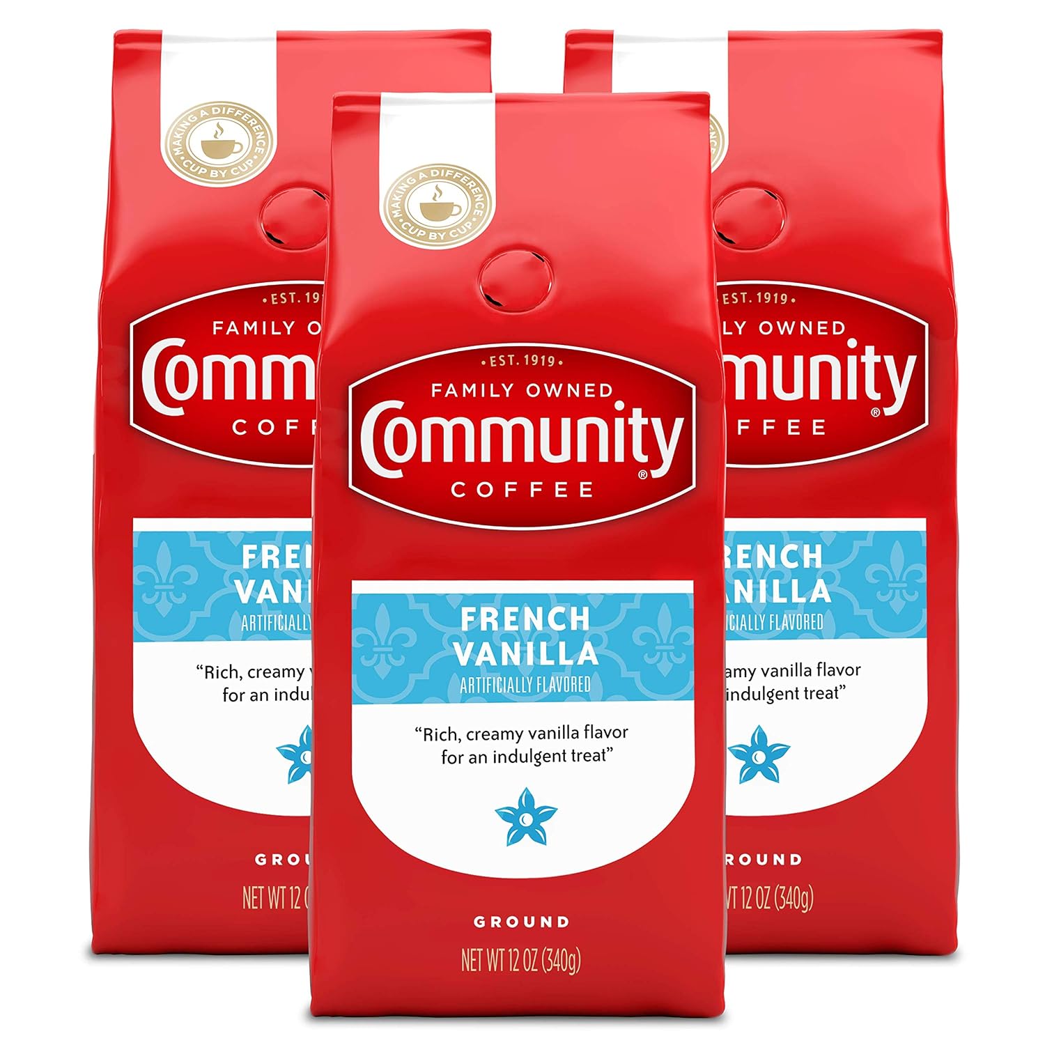Community Coffee Caramel Cookie Butter Flavored 12 Ounces, Medium Roast Ground Coffee, 12 Ounce Bag (Pack of 1)