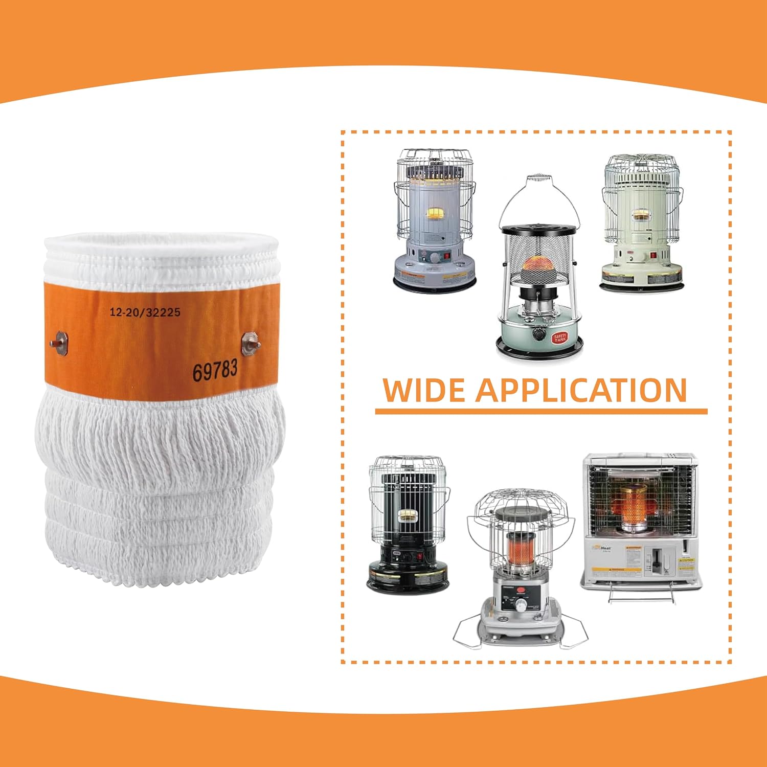 32225 Kerosene Wicks for Kero World KW-24C, DuraHeat DH-2300, Dyna-GLO CV-2300 & RMC-95C, Envirotemp, Keroheat - Kerosene Heater Replacement Wicks