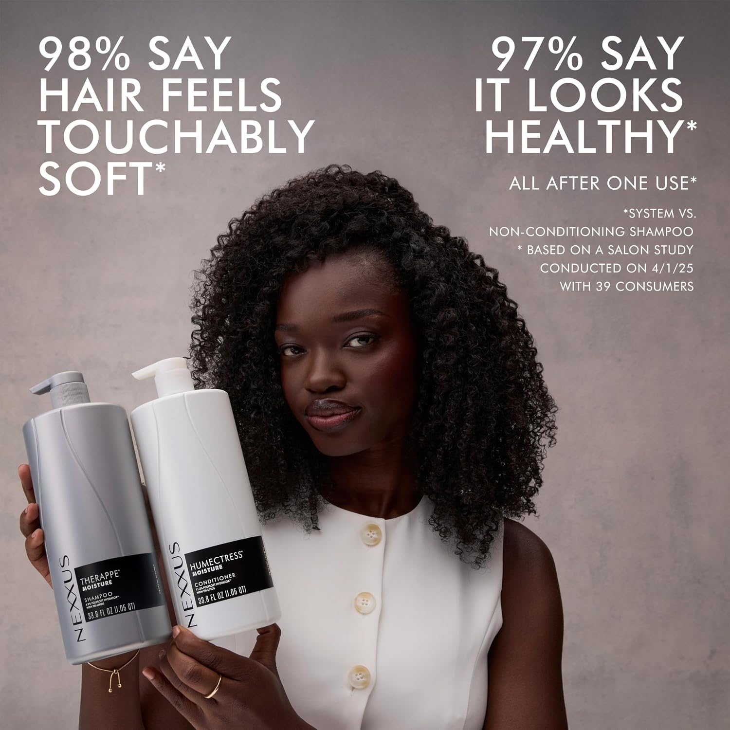 Nexxus Therappe Humectress Shampoo Conditioner 2 Count for Ultimate Moisture for Dry Hair Powered by Polysoft Hydrator Technology with Tri-lipids 33.8 fl oz