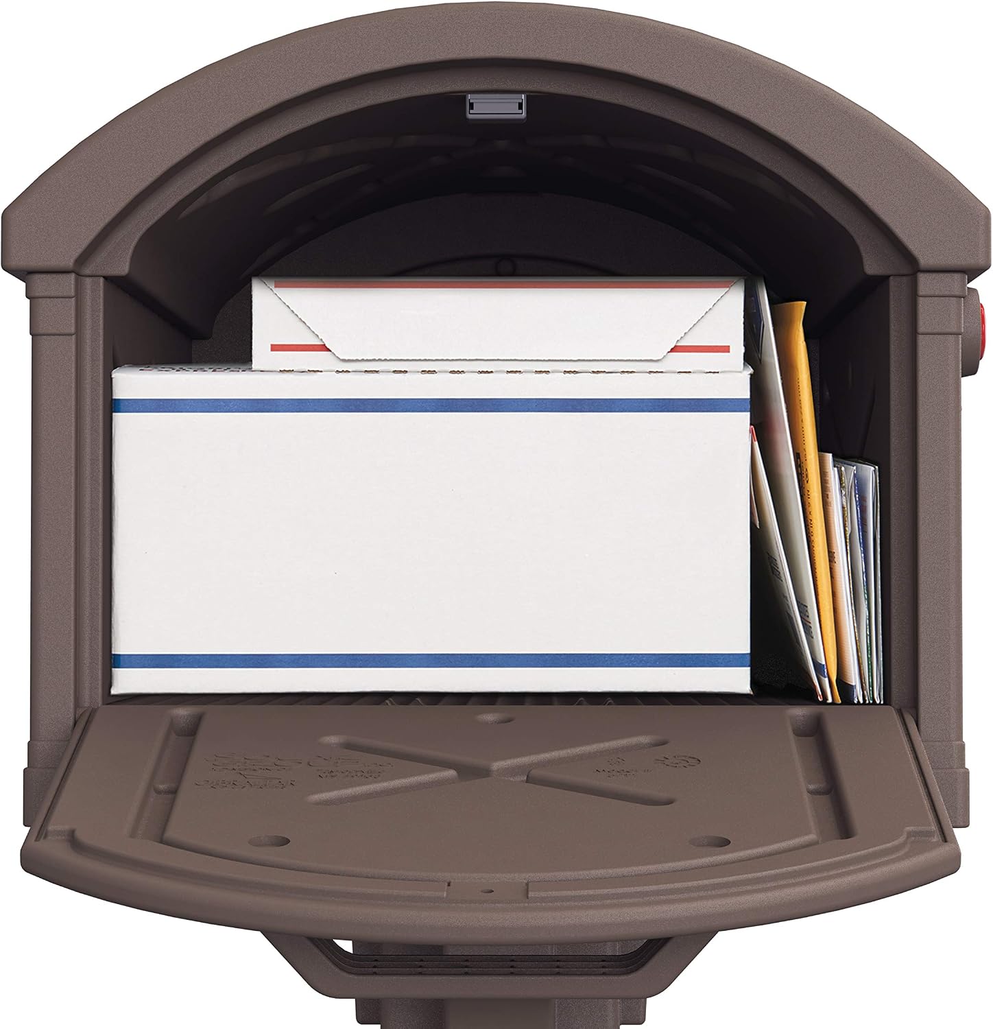Gibraltar Mailboxes GHC40M01 Grand Haven Decorative Package Mailbox, Mocha