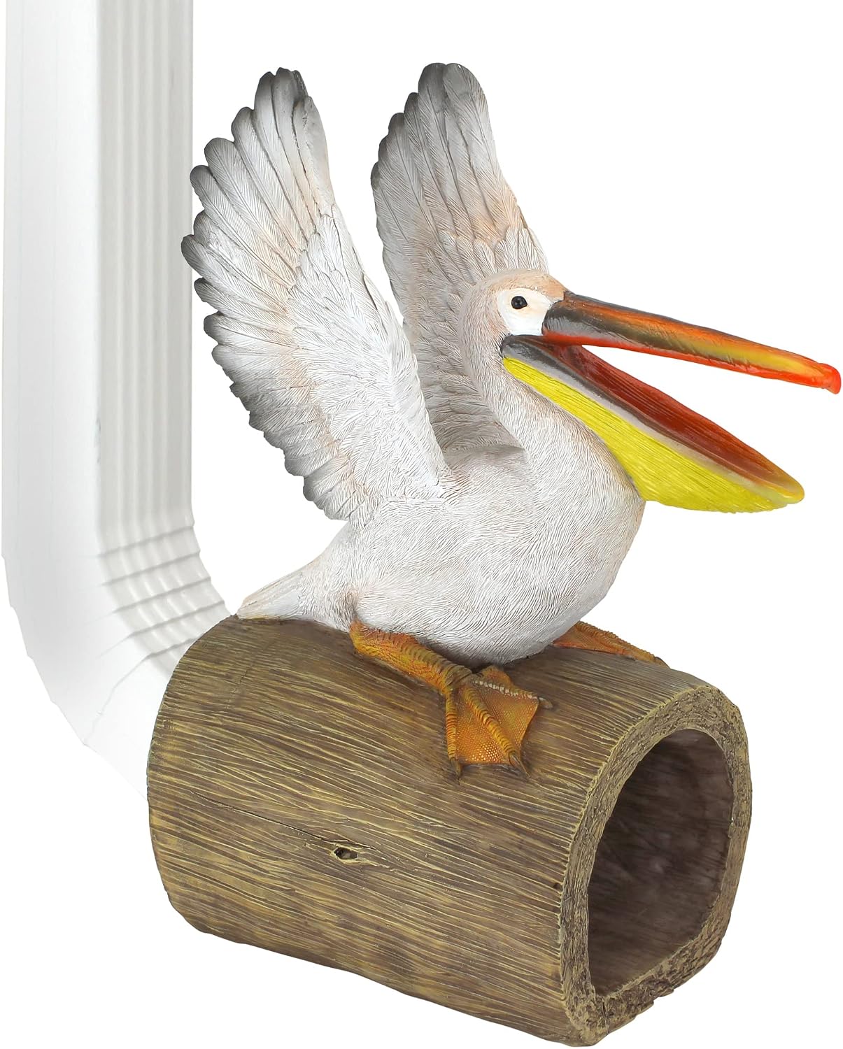 Design Toscano Coastal Decor Ocean's Perch Pelicans Garden Bird Statue, 9 Inch Wide, 24 Inch Tall, Cast Stone Resin, Full Color Finish
