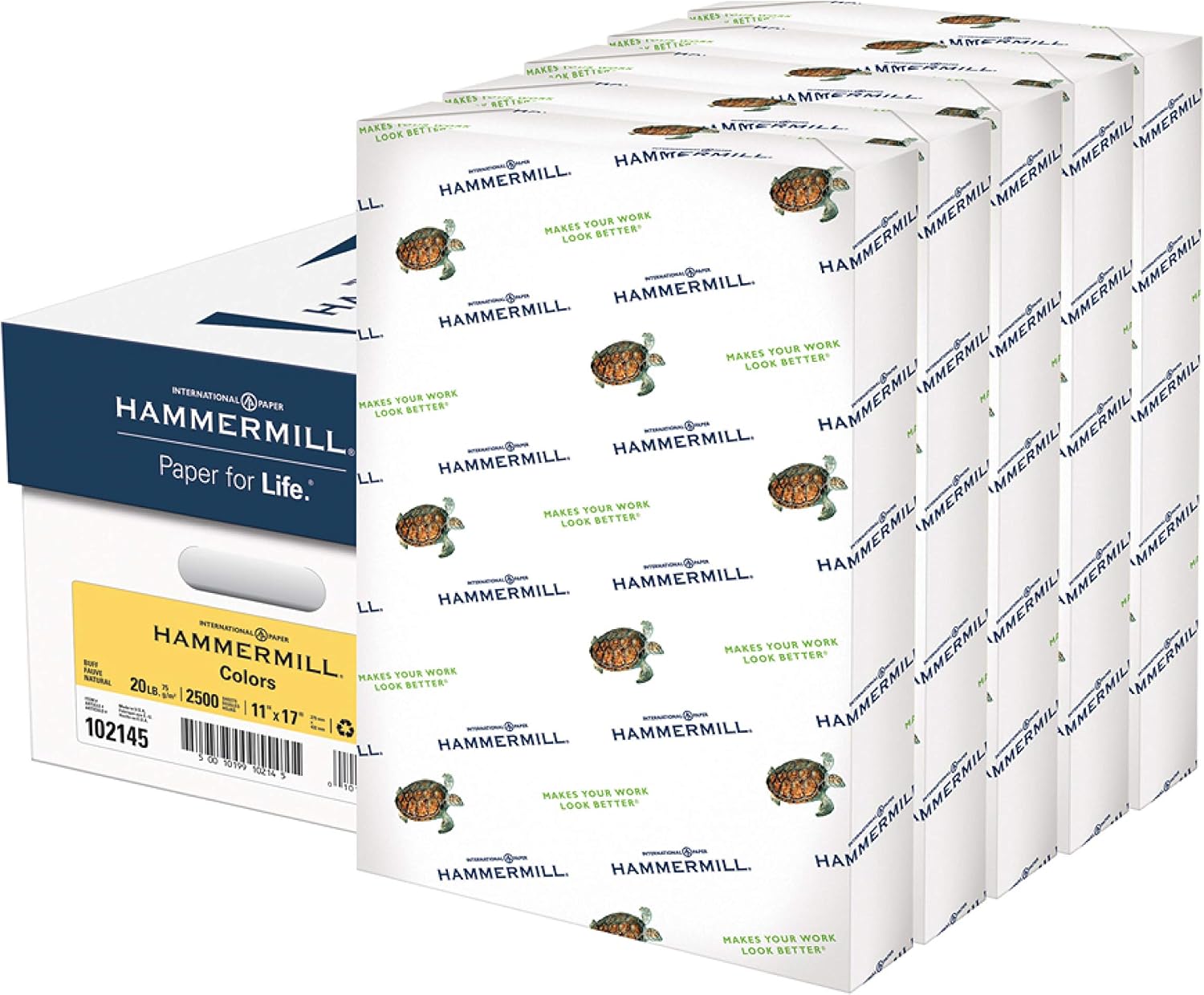 Hammermill Colored Paper, 20 lb Ivory Printer Paper, 8.5 x 11 - Made in the USA, Pastel Paper, 103176R - 1 Ream (500 Sheets)
