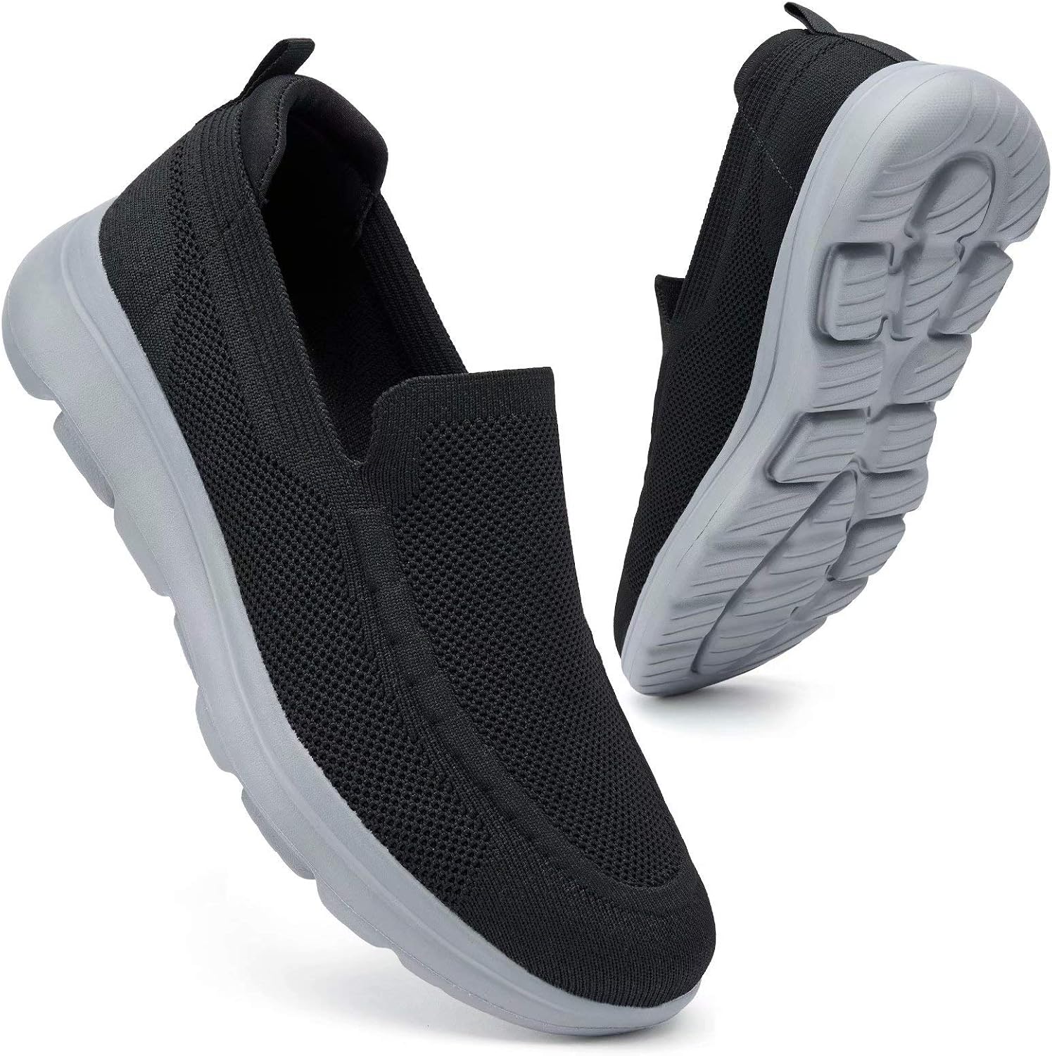 konhill Mens Slip On Shoes Lightweight Walking Shoes Anti Slip