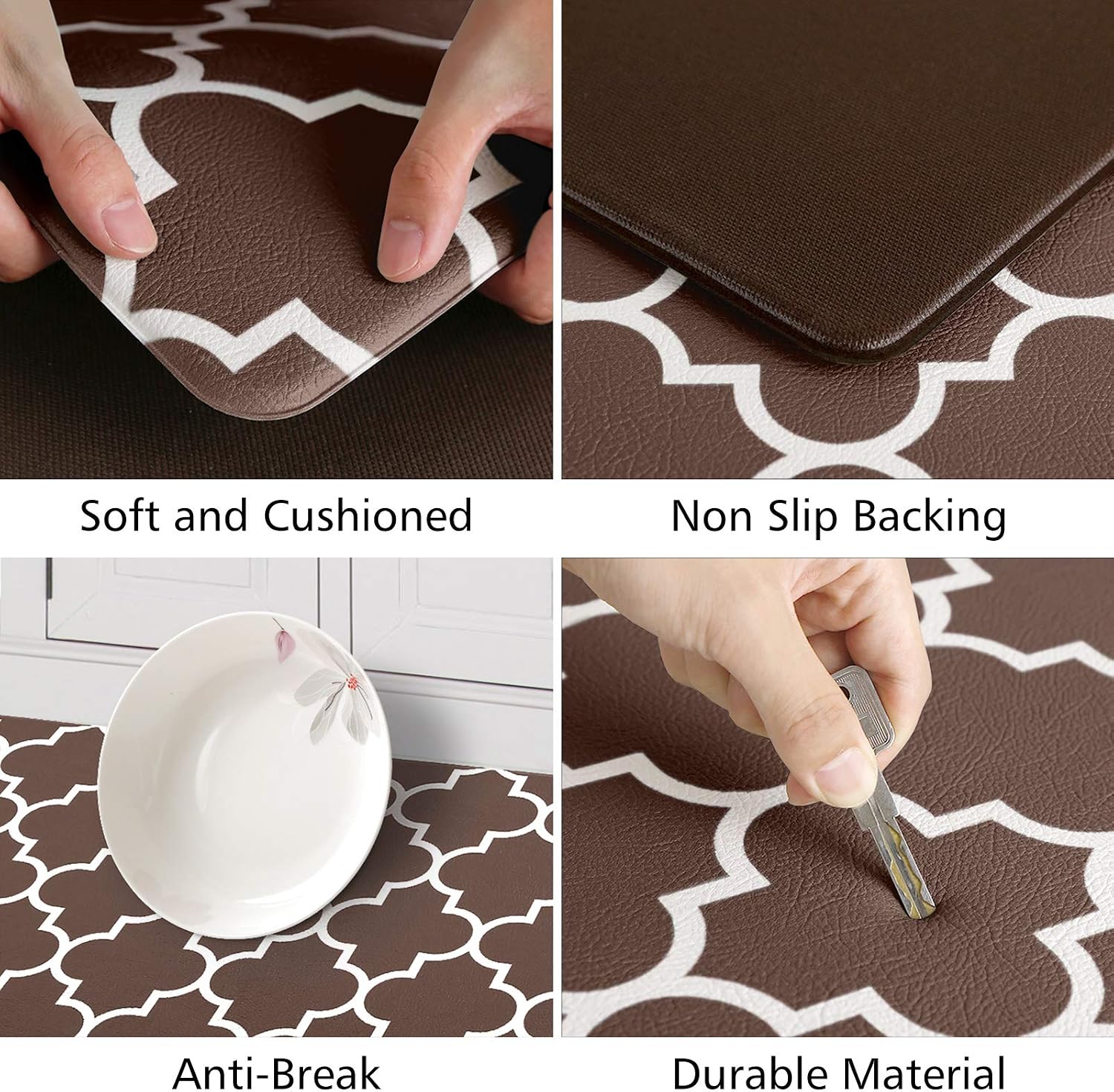KMAT Kitchen Mat Set of 2,Cushioned Anti-Fatigue Kitchen Mats for Floor