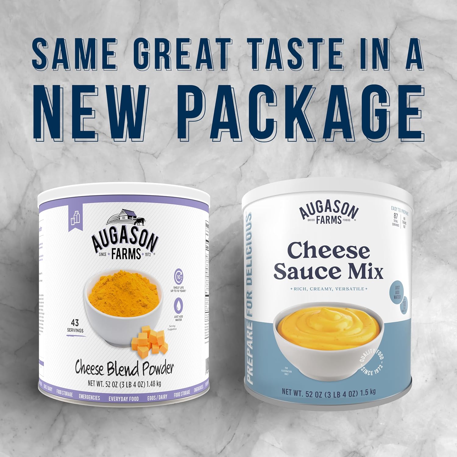 Augason Farms Cheese Sauce Mix Can | Emergency Food Supply, 87 Servings, 10 Year Shelf Life, Shelf Stable Cheddar Cheese Powder Canned Food