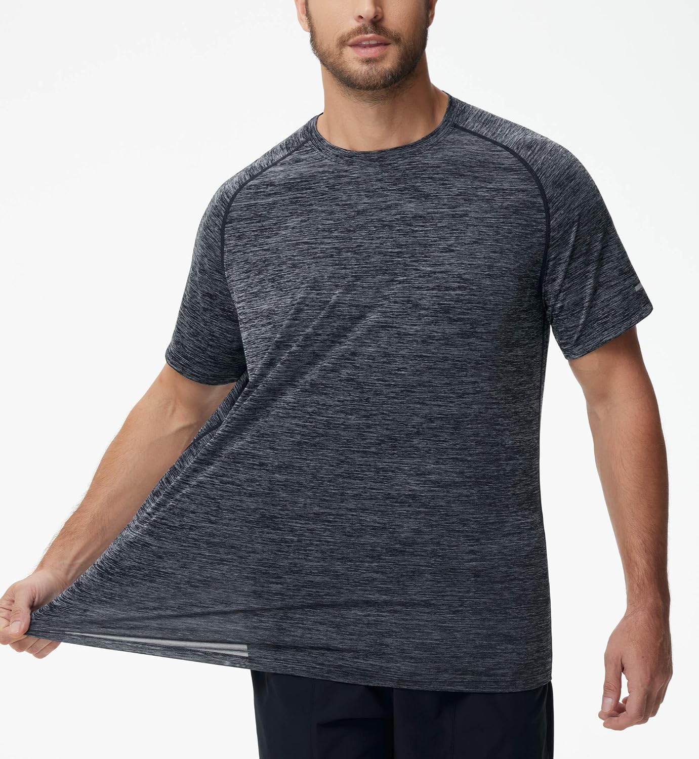 THE GYM PEOPLE Men's Cooling Running Shirts Ice Silk UPF 50+ Workout Tshirt