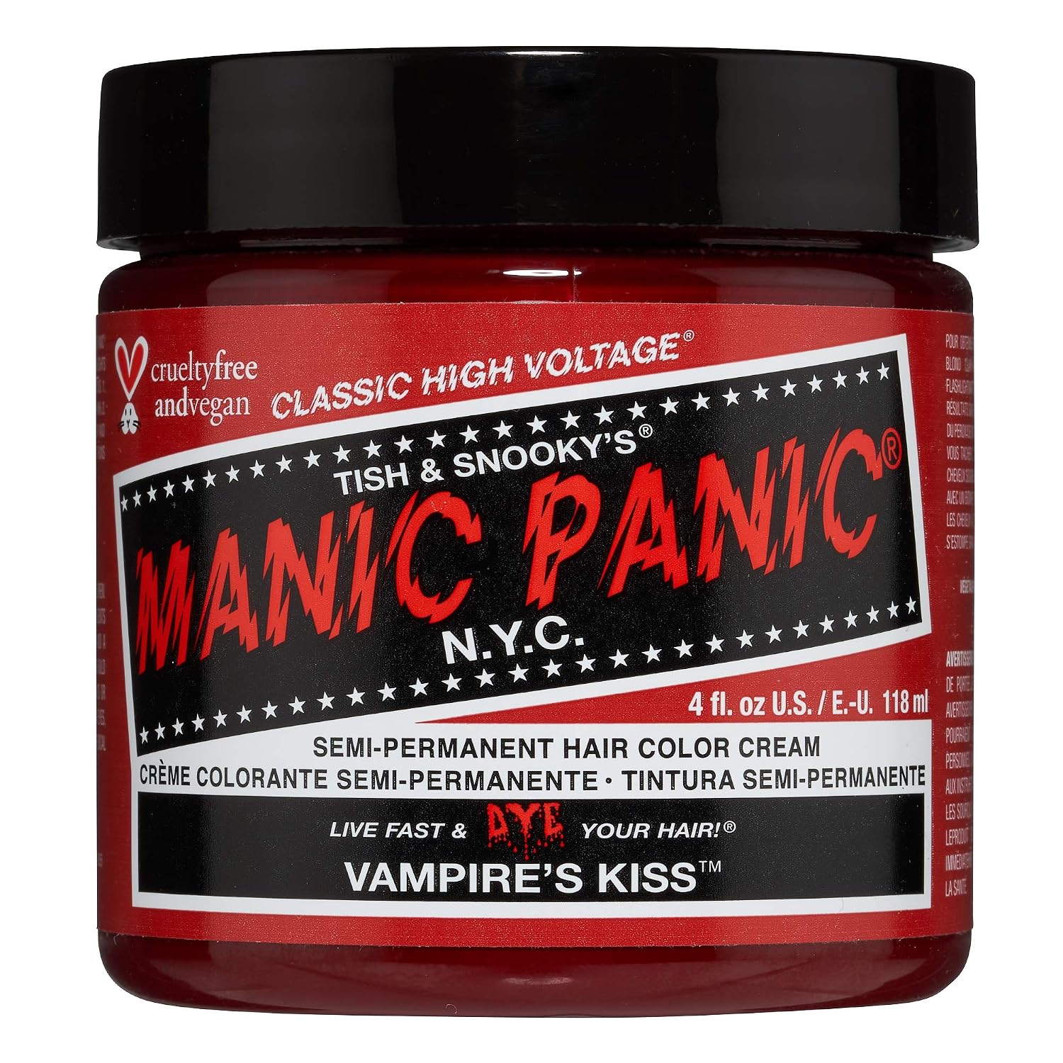 MANIC PANIC Classic Cotton Candy Pink Semi Permanent Hair Color - Bright Pink Hair Dye for Women & Men That Lasts 4-6 Weeks - Vegan, Ammonia & Cruelty-Free - Create & Mix Custom Shades (4oz / 2pk)
