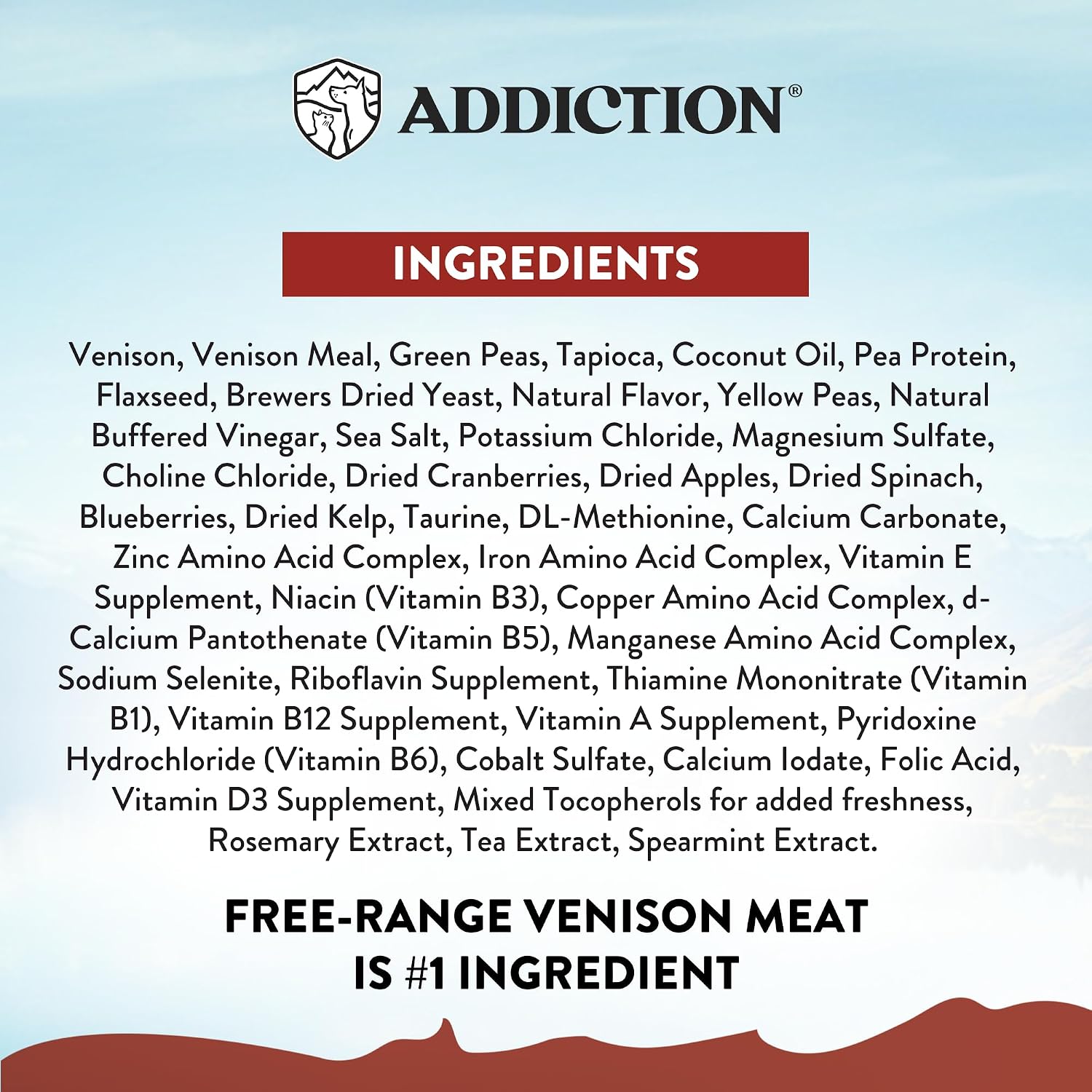 Addiction Viva La Venison Dog Food – Grain-Free Dry Dog Food with Novel Protein & Prebiotics, No Chicken, Beef, or Turkey – Ideal for All Dogs & Puppies – Made in New Zealand 4lb