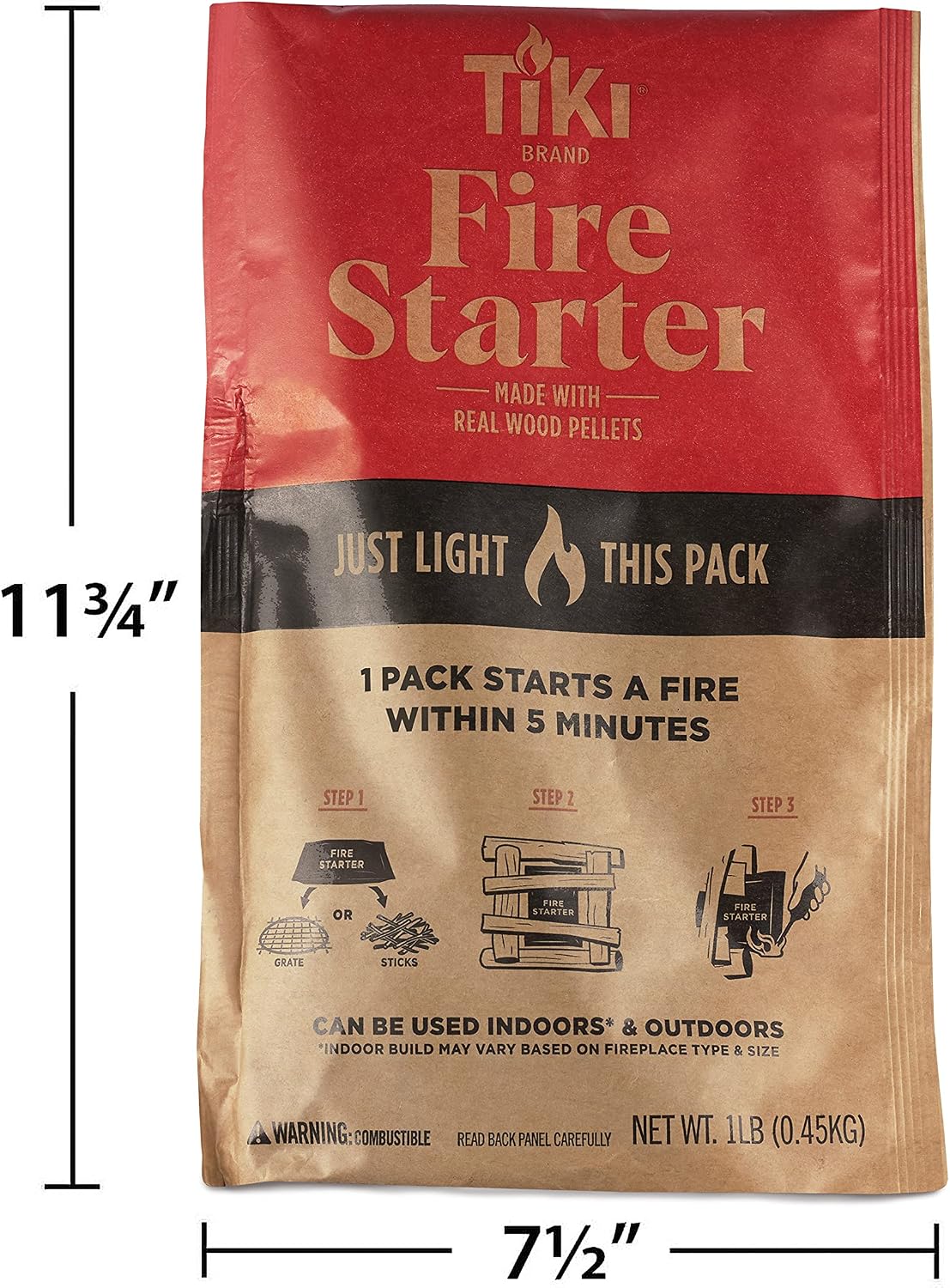 Tiki Fire Starter 10-Pack – Easy-to-Use Wood Pellet Fire Starters for Smokeless Outdoor Fire Pits & Indoor Fireplaces