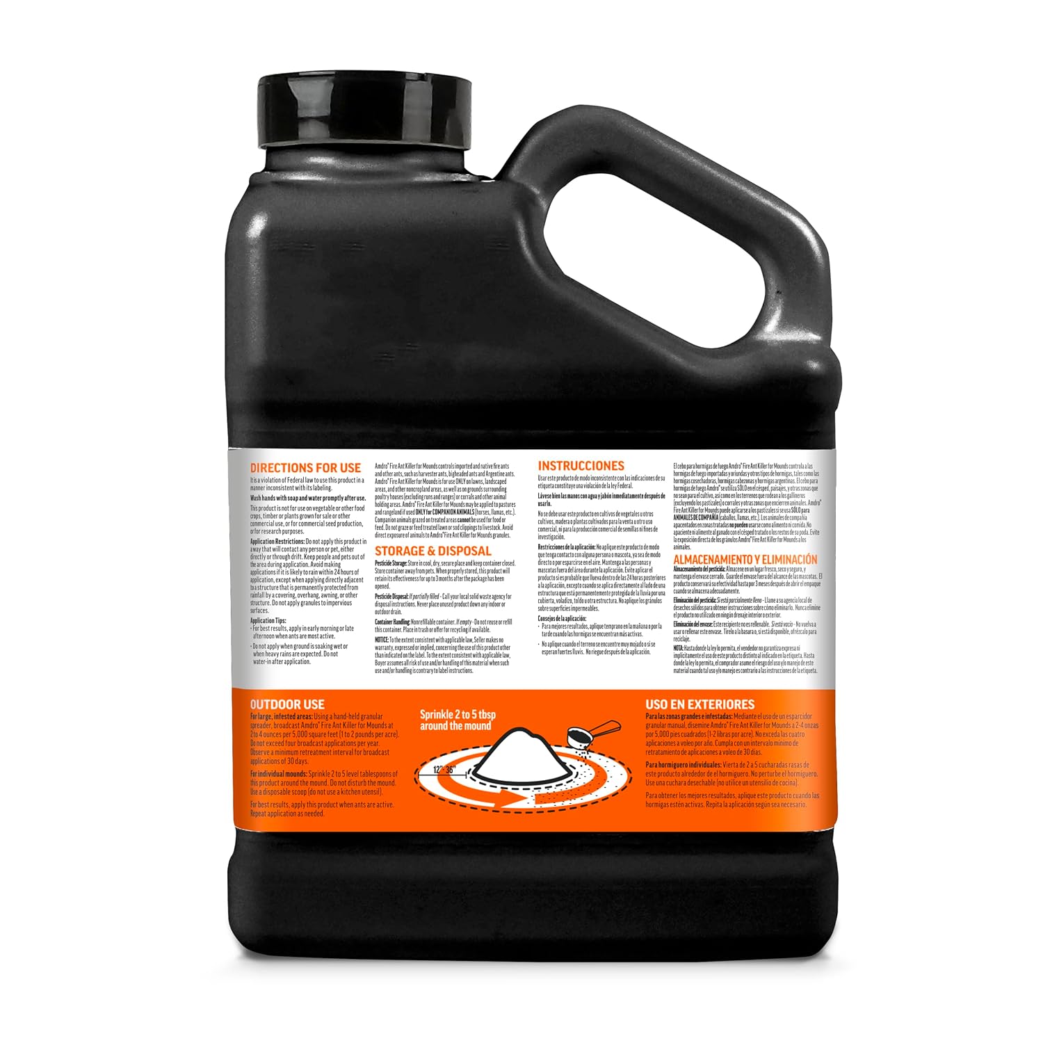 Amdro Fire Ant Killer for Mounds, 1 Lb | Dual-action fire ant killer granules, targets visible and hidden mounds, kills imported and native fire ants