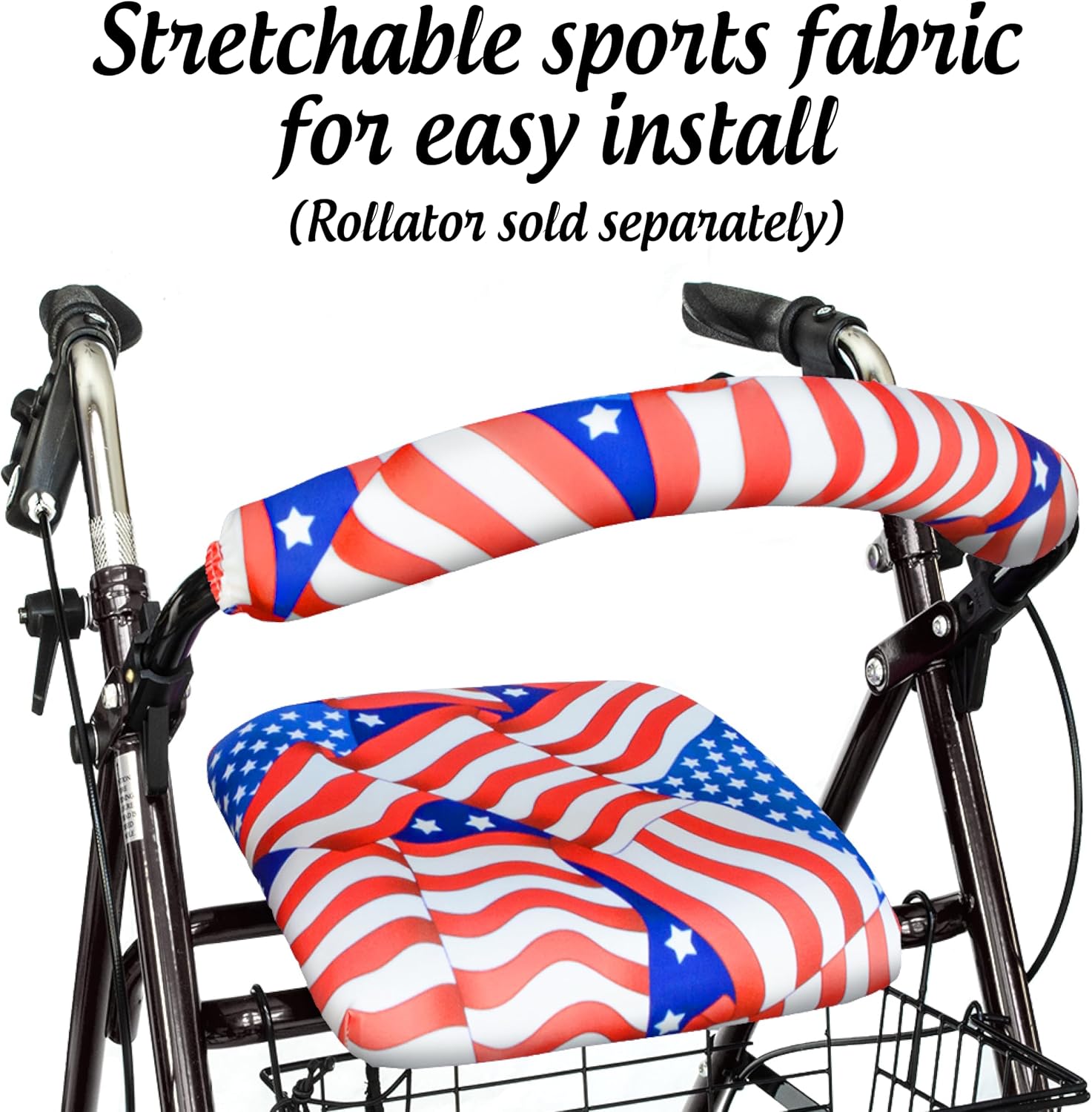 Top Glides Playful Purple Universal Rollator Walker Seat and Backrest Covers (Purple)