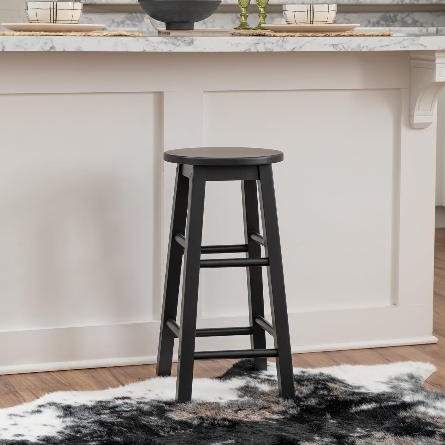 Linon 29-Inch Barstool With Round Seat