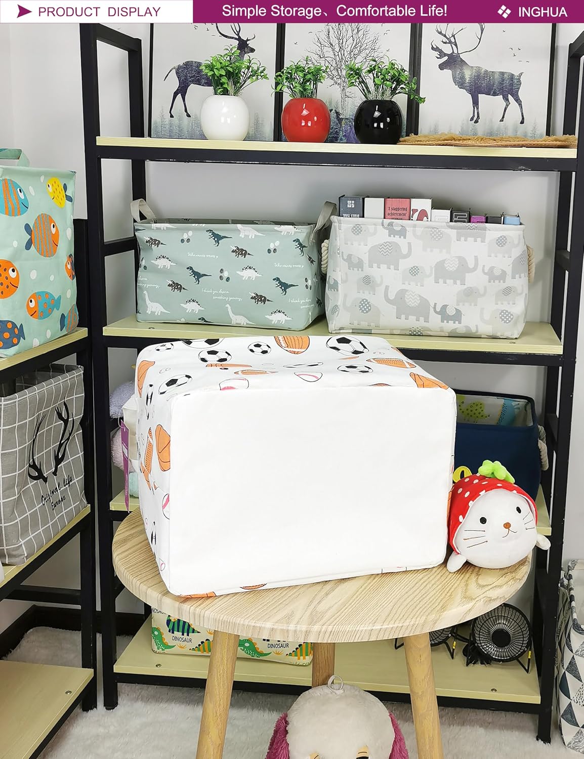 Rectangular Storage Basket Gift Bag Rec Spaceships