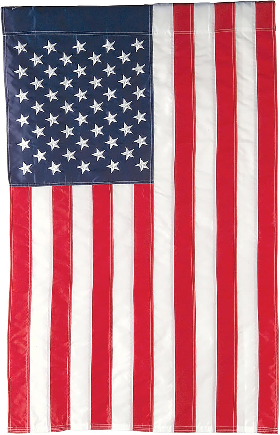 Evergreen American Flag 12x18 Double Sided | Patriotic House Flags For Outside Outdoor | Small American Flag Garden Size | Embroidered Stars and Stripes | USA Residential or Commercial