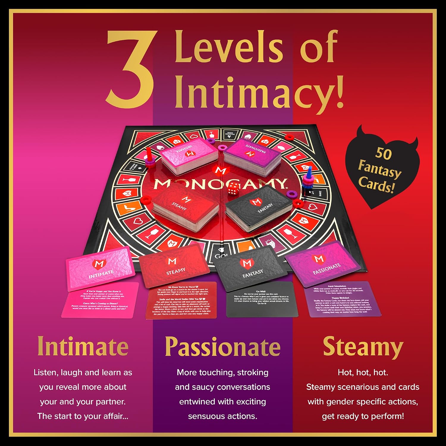 Monogamy Board Game - A Multi-Award Winning Board Game Making Great for Men and Women to Bring You Closer Than Ever