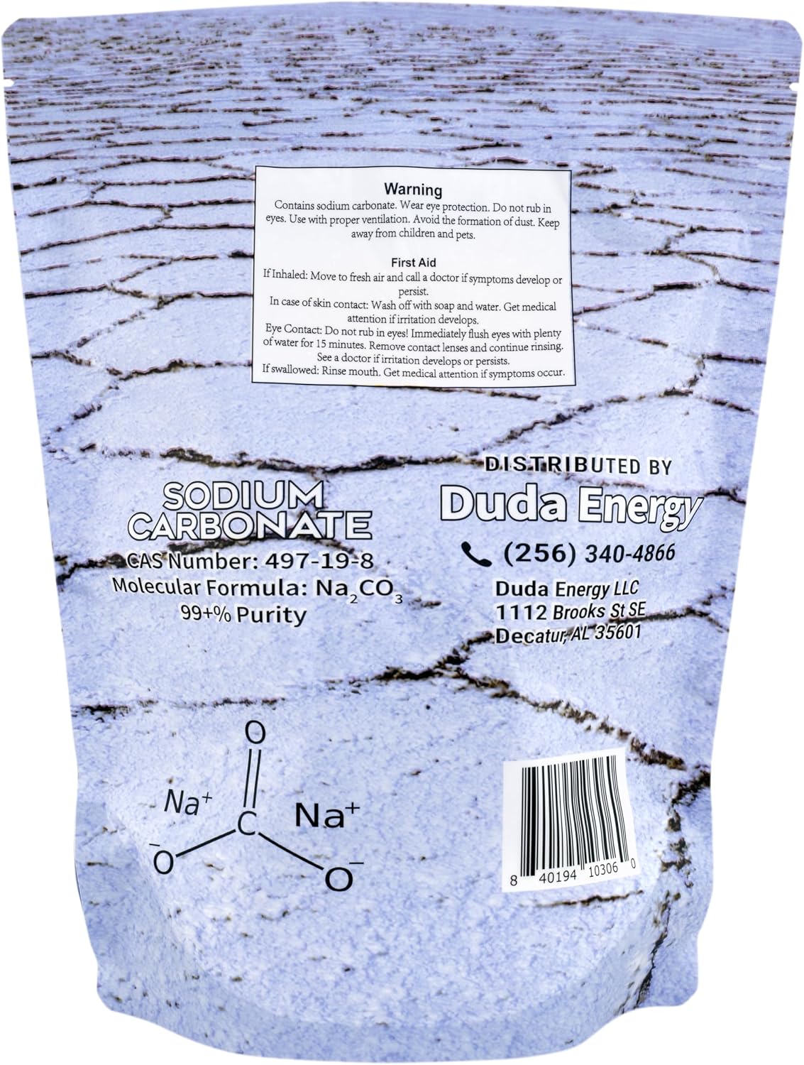 Duda Energy 50 lb Pail of Pure Sodium Carbonate Dense Soda Ash Na2CO3 pH Adjust Chemical Spa Pool Cleaning Dishwasher, White