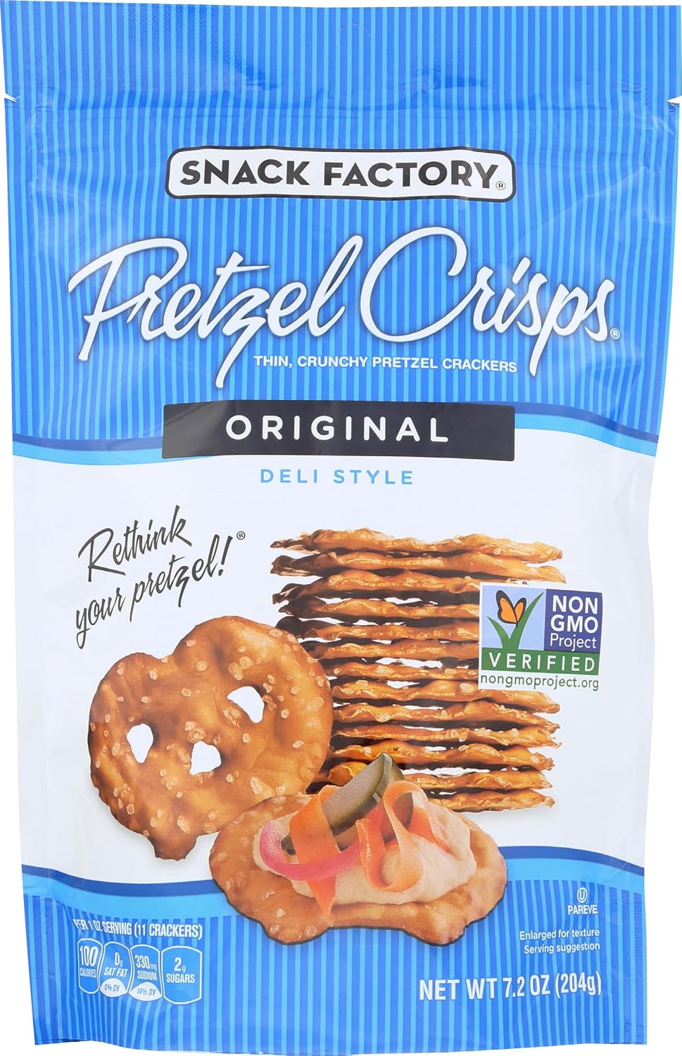 Snack Factory Original Pretzel Crisps, 7.2 oz