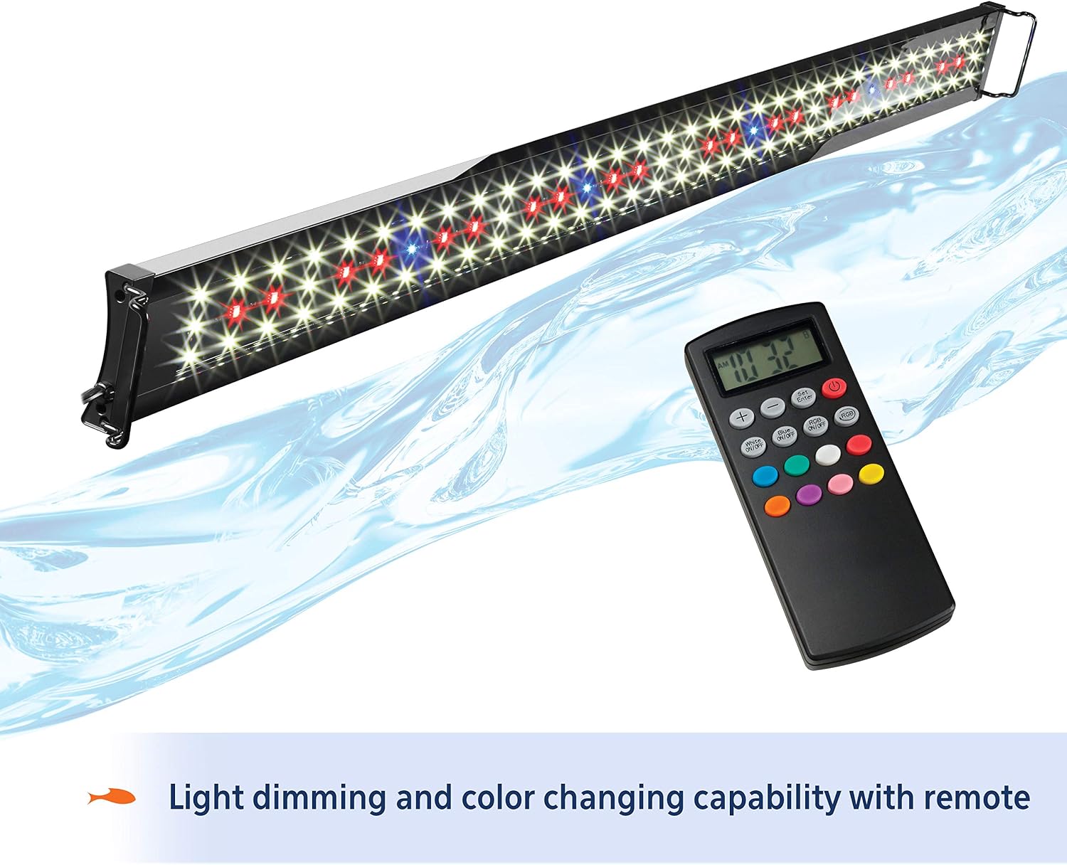 Aqueon Optibright Plus LED Fish Tank Aquarium Lighting System with Remote Control, 30 to 36 Inch | Plus, With Remote Control