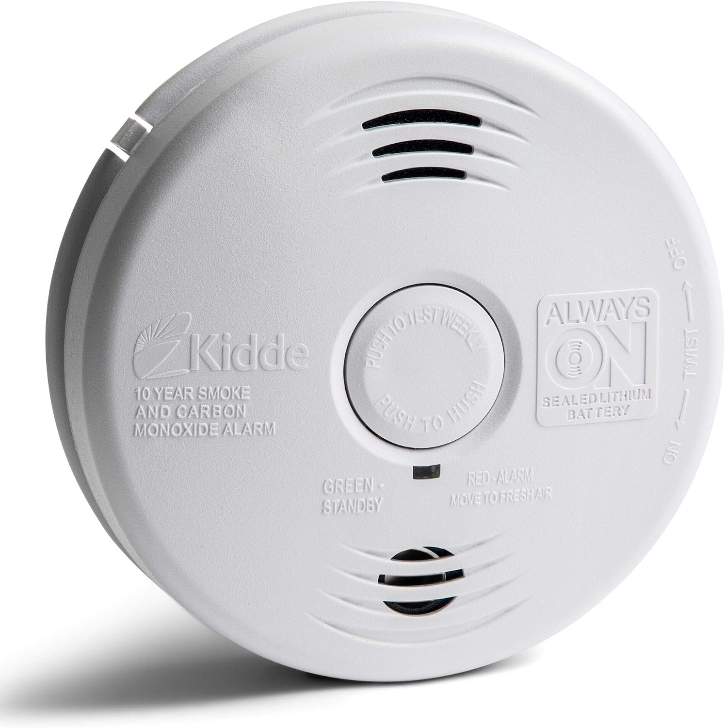 Kidde Smoke and Carbon Monoxide Detector Alarm with Voice Warning | Hardwired w/10 Year Lithium Battery Backup | Interconnectable | Model # i12010SCO