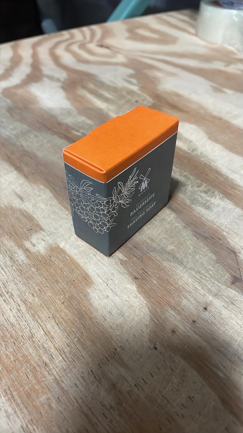 MÜHLE SHAVE CARE Shaving Soap - Sandalwood Luxury Shaving Soap for Men, Rich Lather, Lightly Scented,65g | Warm sandalwood with coriander/star anise; dense creamy foam prepares beard hair for wet shave, suited to normal and dry skin